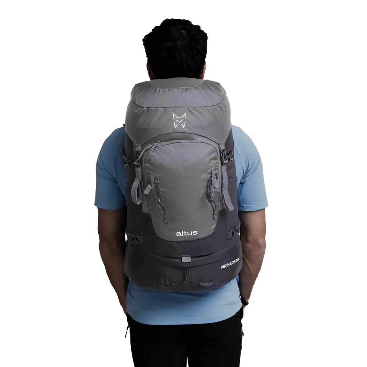 Mochila de travesia con espalda ventilada de 30 l. C: GRIS T: U