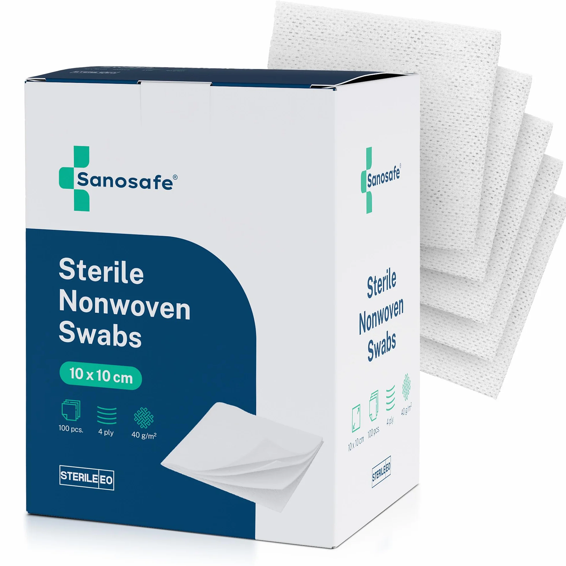 Kompresy Jałowe z Włókniny 10x10 cm 100 sztuk