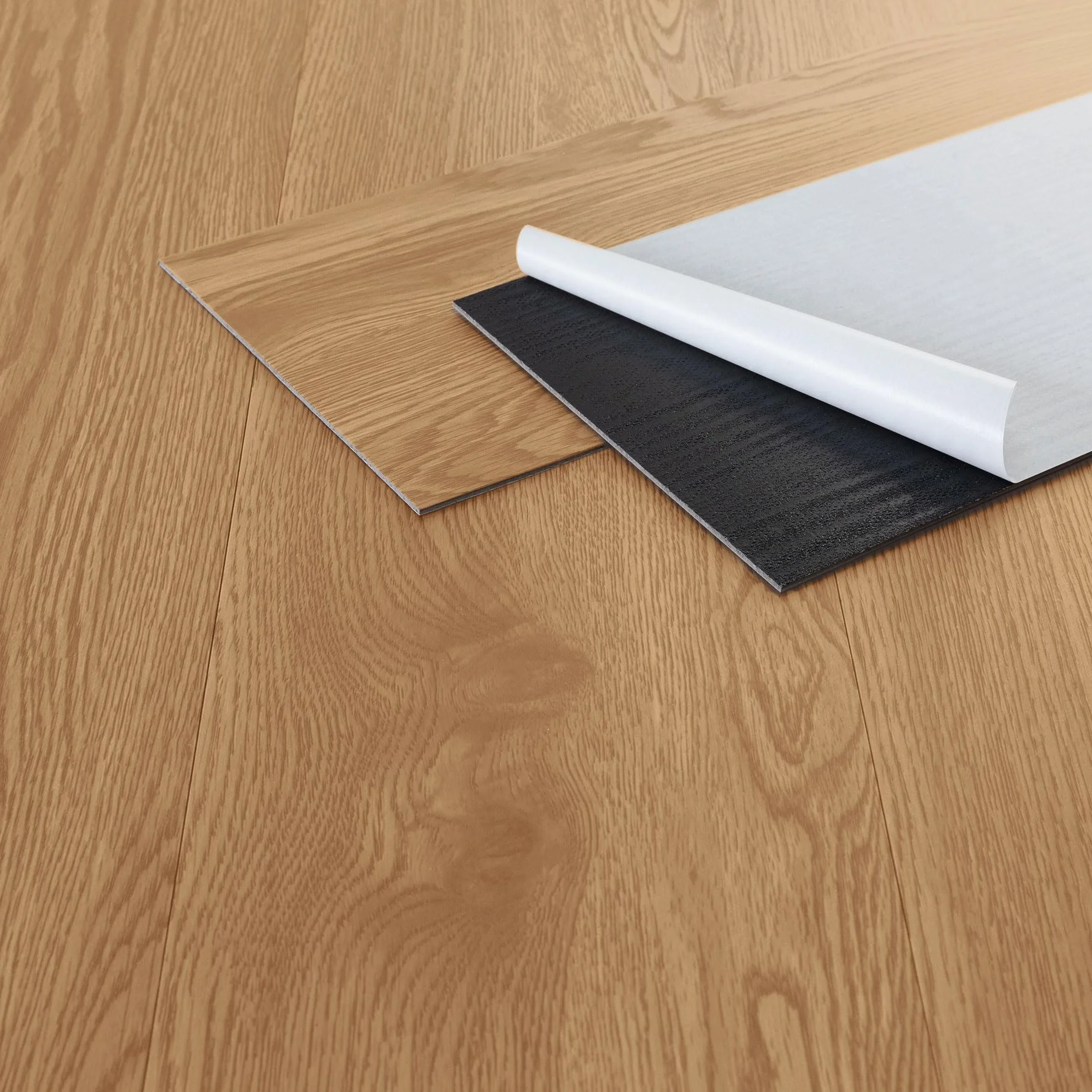 ML-Design Podloga Deluxe PVC, samoprzylepne deski winylowe, podloga winylowa, 91,5 cm x 15,3 cm x 2 mm, grubosc 2 mm, 2,23 m² / 16 desek, dab Sundance, wyglad drewna
