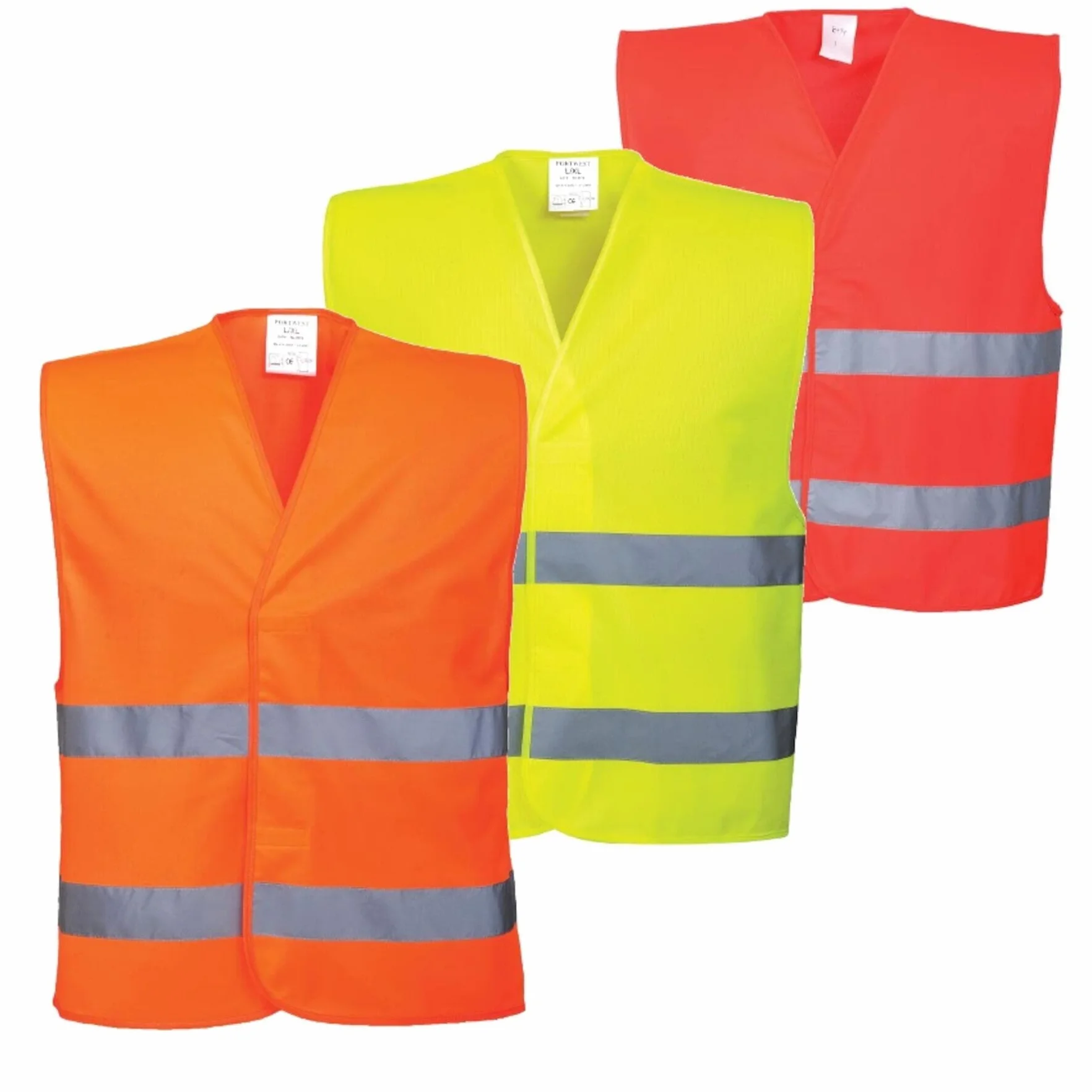 Portwest C474 Ostrzegawcza Poziomymi Kamizelka z Dwoma Tasmami, Regularny, Rozmiar 2XL/3XL, Pomaranczowy