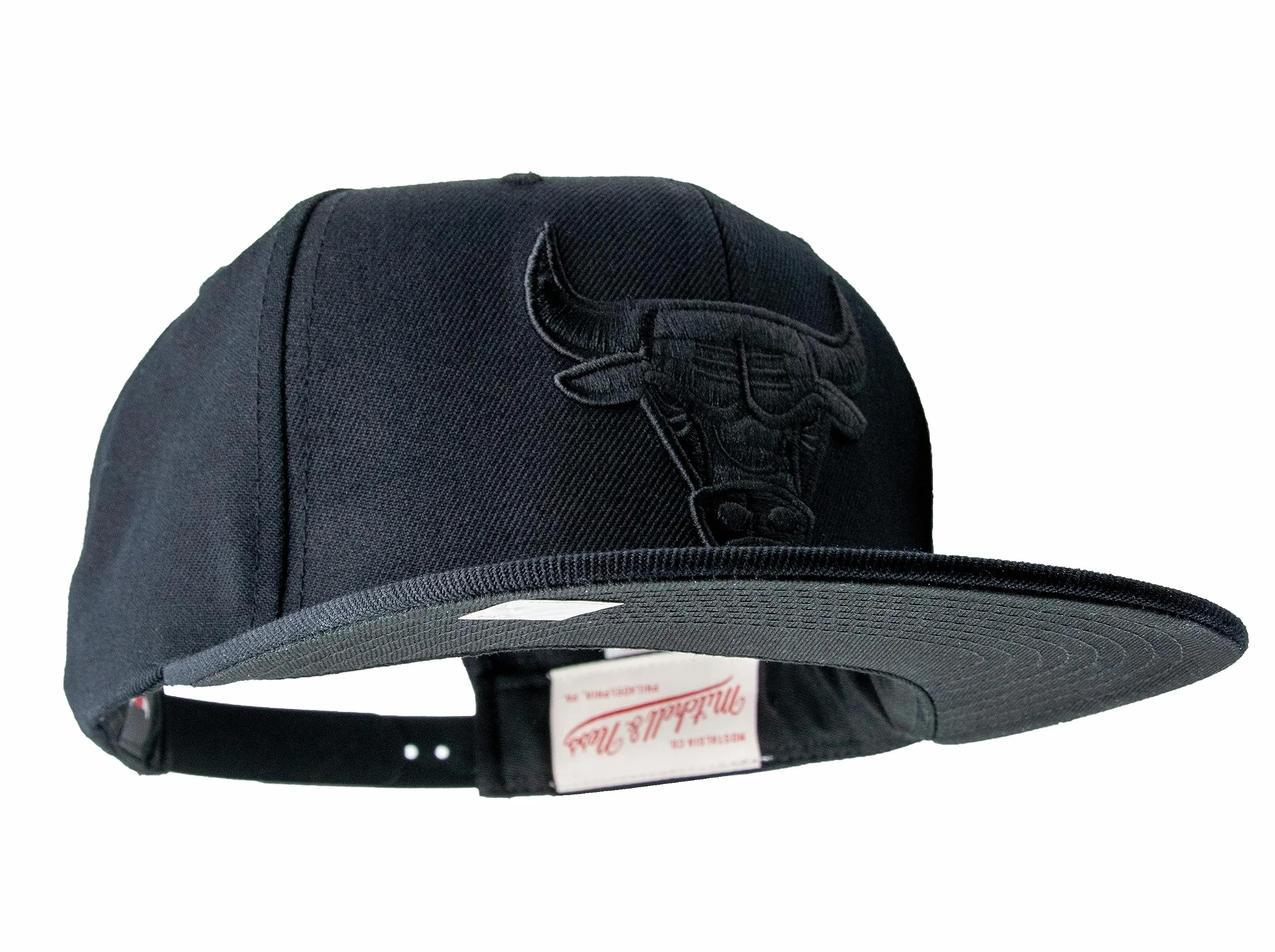 Mitchell & Ness Męska Czapka z Daszkiem/Czapka z Zapięciem z Tyłu Czarna na Czarnej SB Chicago Bulls Czarna Regulowana