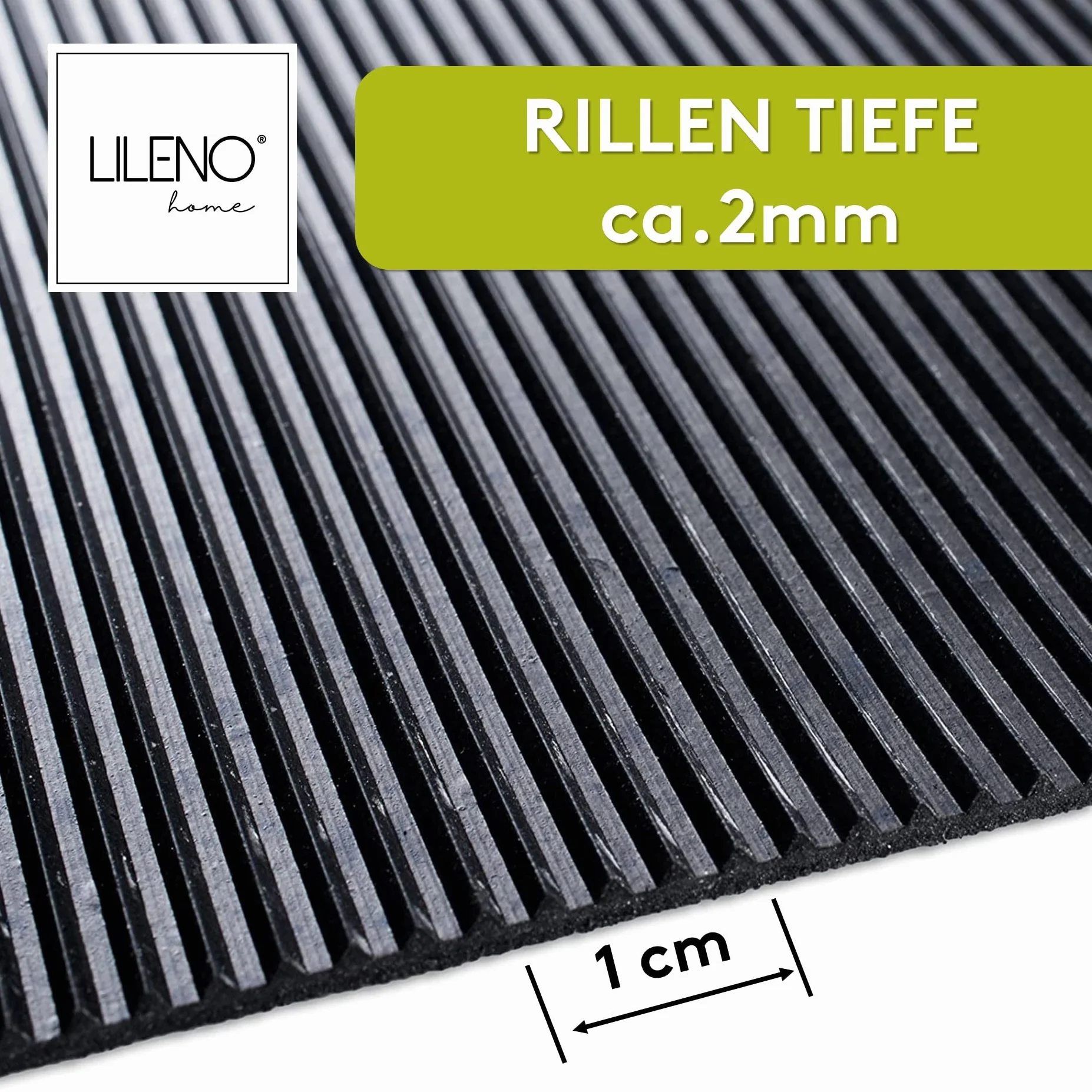 LILENO HOME Mata gumowa z wypustkami (3 mm), towar sprzedawany na metry, 250 x 100 cm – jako podłoga warsztatowa, mata antypoślizgowa, nakładka na stół warsztatowy i mata podłogowa, do piwnicy, przyczepy, garażu