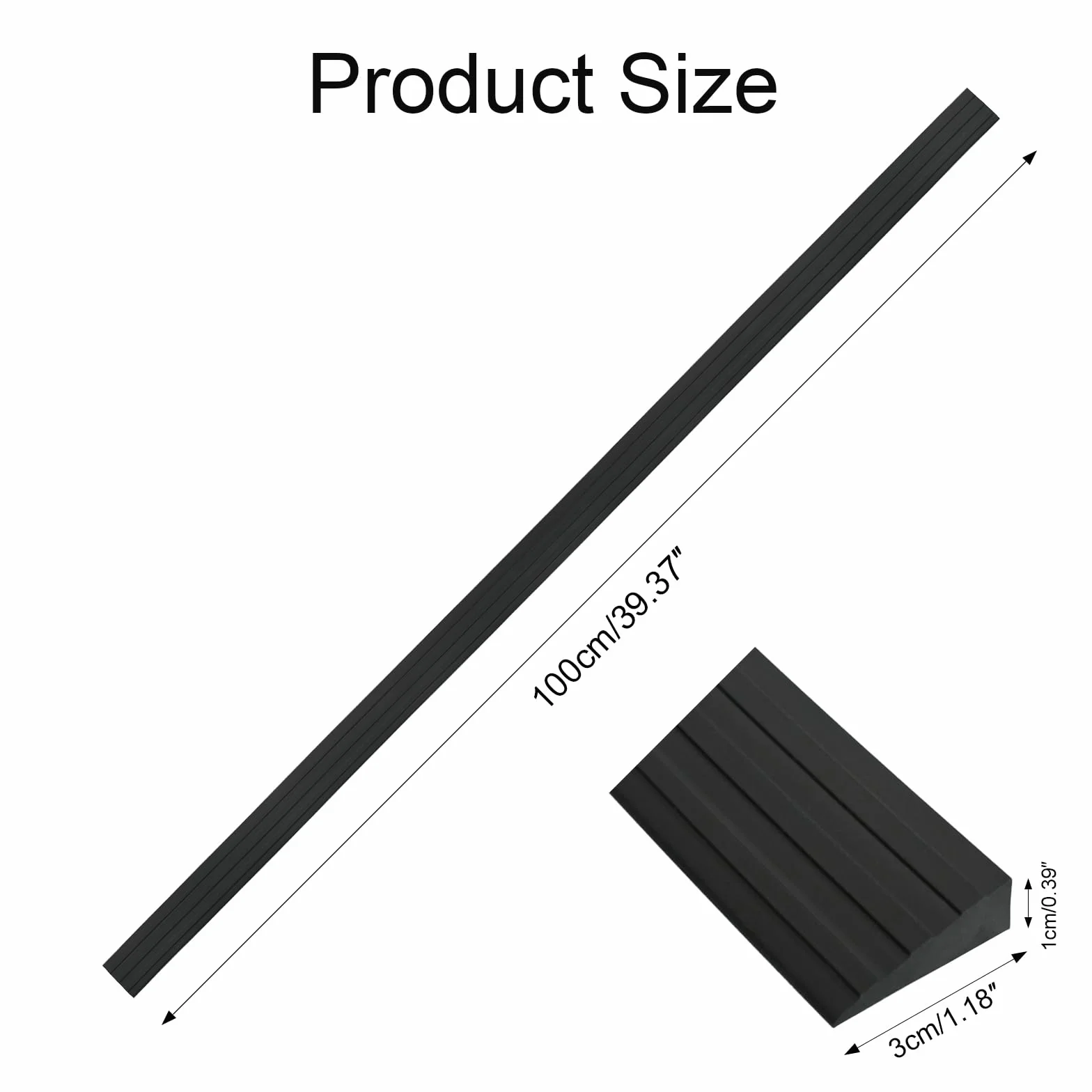 Rampa dla wózków inwalidzkich 100x3x1 cm PCV antypoślizgowa