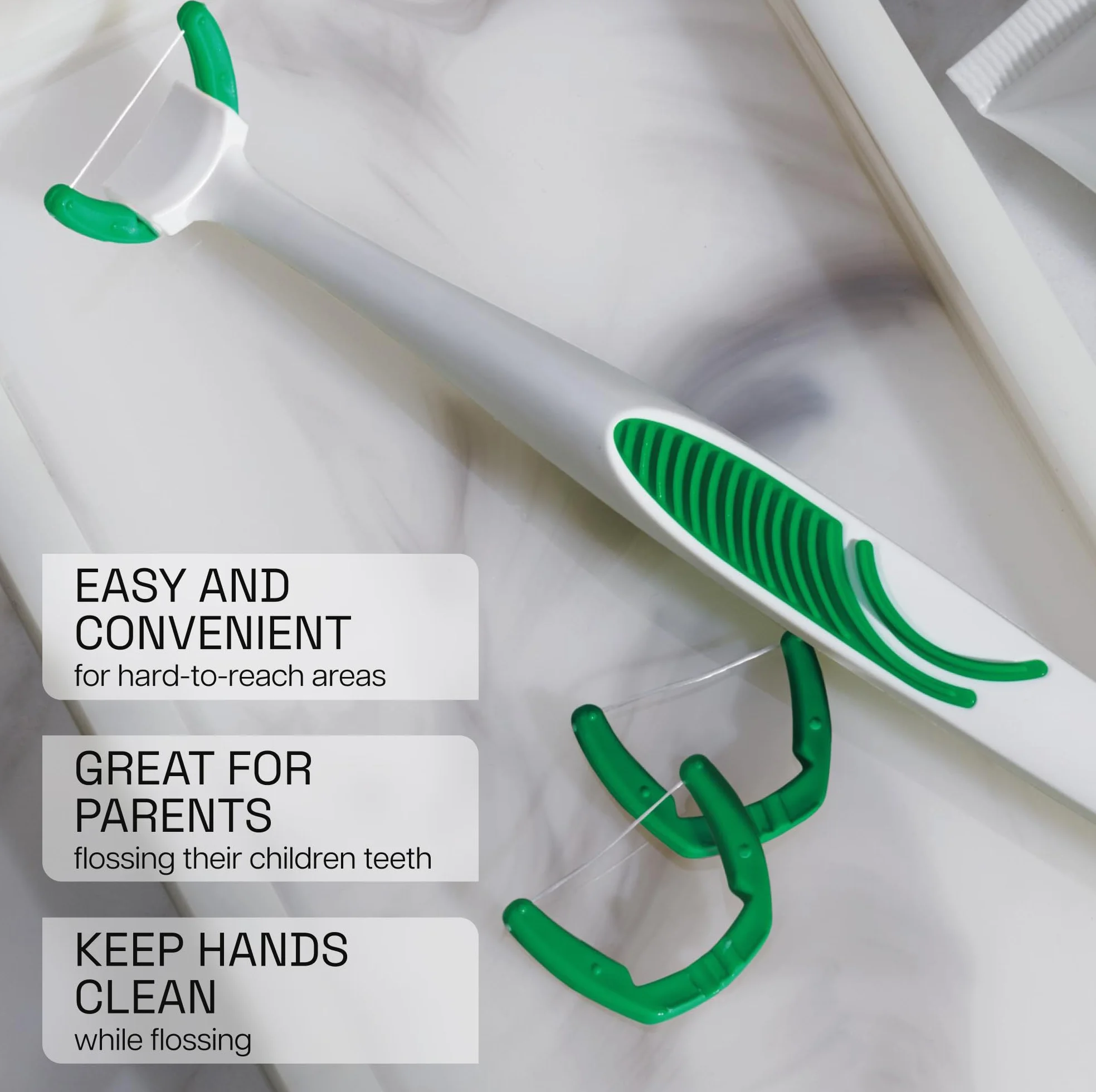 Listerine Ultraclean Access Flosser Heads dla lepszej pielęgnacji jamy ustnej, miętowy, 28 szt