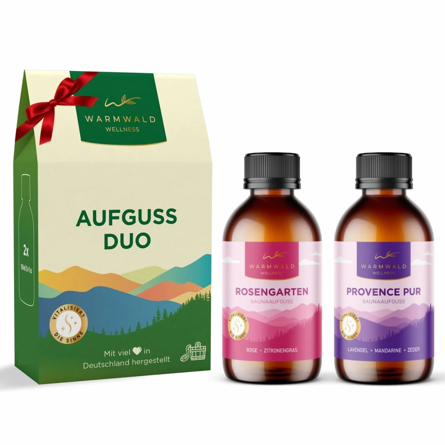 Napar do sauny – środek do zaparzania sauny z naturalnymi olejkami eterycznymi – olejek do sauny – zapach do sauny (ciepły las – 2 x 100 ml)