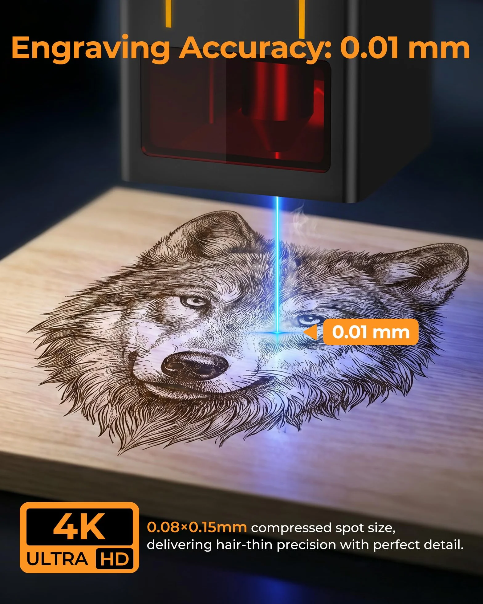 ACMER Maszyna do grawerowania laserowego 7 W, profesjonalna wycinarka laserowa, powierzchnia do grawerowania 300 x 300 mm, precyzja 0,01 mm, precyzyjna maszyna do grawerowania laserowego do drewna