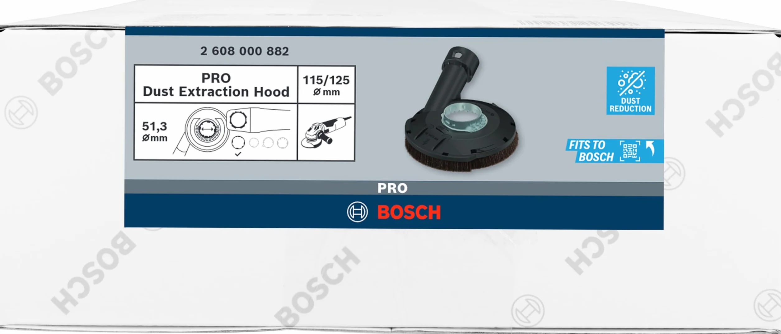 Bosch 1 x PRO okap ssący (Ø 115, 125 mm, profesjonalne akcesoria, mała szlifierka kątowa)