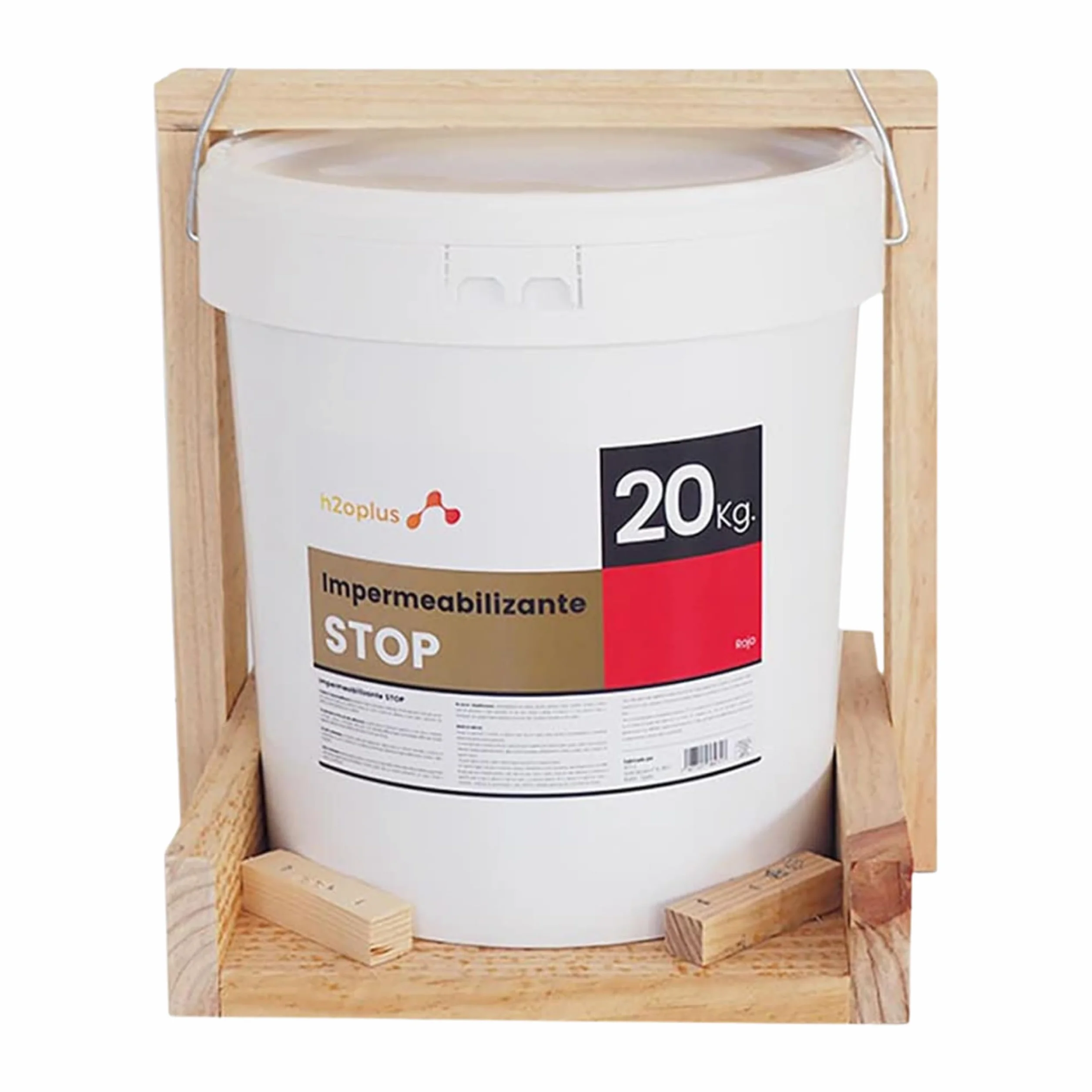 Elastyczna Powłoka Hydroizolacyjna STOP - Farba Wodoodporna na Tarasy i Dachy - 100% NATURALNY produkt na bazie wody, BEZ ZAPACHU rozpuszczalników chemicznych - Czerwony - 20KG (16,6L)