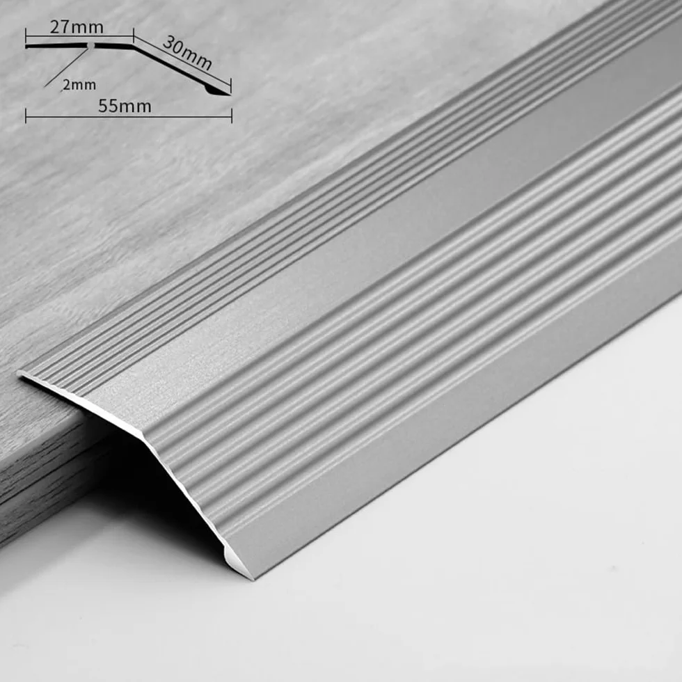 Aluminiowa listwa przejściowa podłogowa 20 mm do drzwi, reduktor krawędzi 91 cm do laminatu i płytek (szampański), rampa progowa dla płynnego przejścia podłóg i bezszwowego rozwiązania do krawędzi