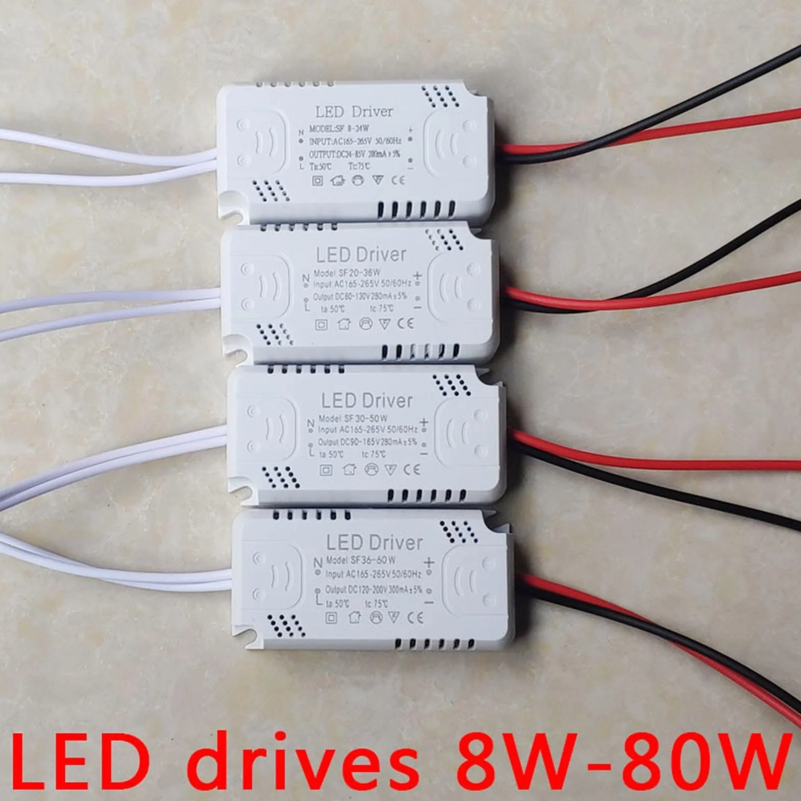 Sterownik LED 300 mA, karta 8-24 W 20-36 W 30-50 W 36-60 W, 70 W, 60-80 W, zasilacz LED, oświetlenie do sterownika światła LED (36-60W)