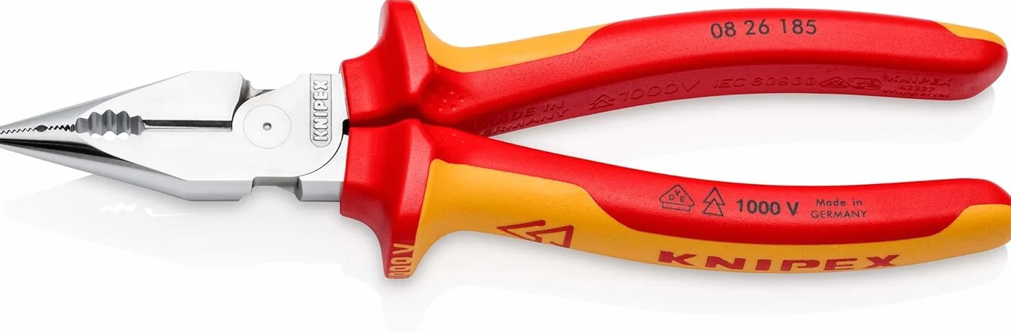 KNIPEX Szczypce uniwersalne 185 mm izolowane VDE chromowane wielokomponentowe 08 26 185