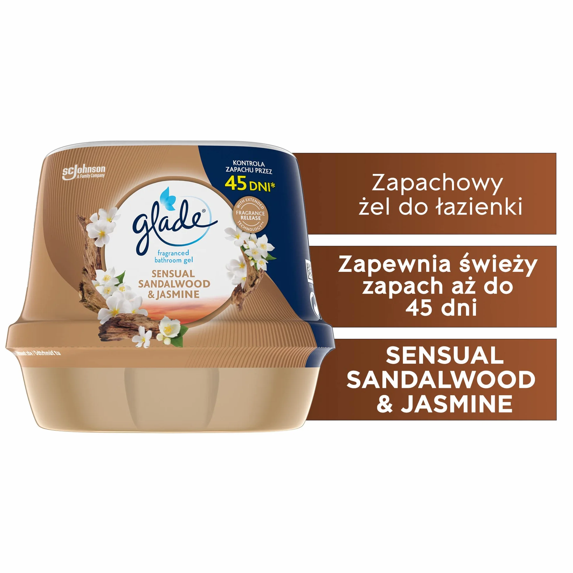 Glade® Zapachowy żel do łazienki - Sensual Sandalwood & Jasmine