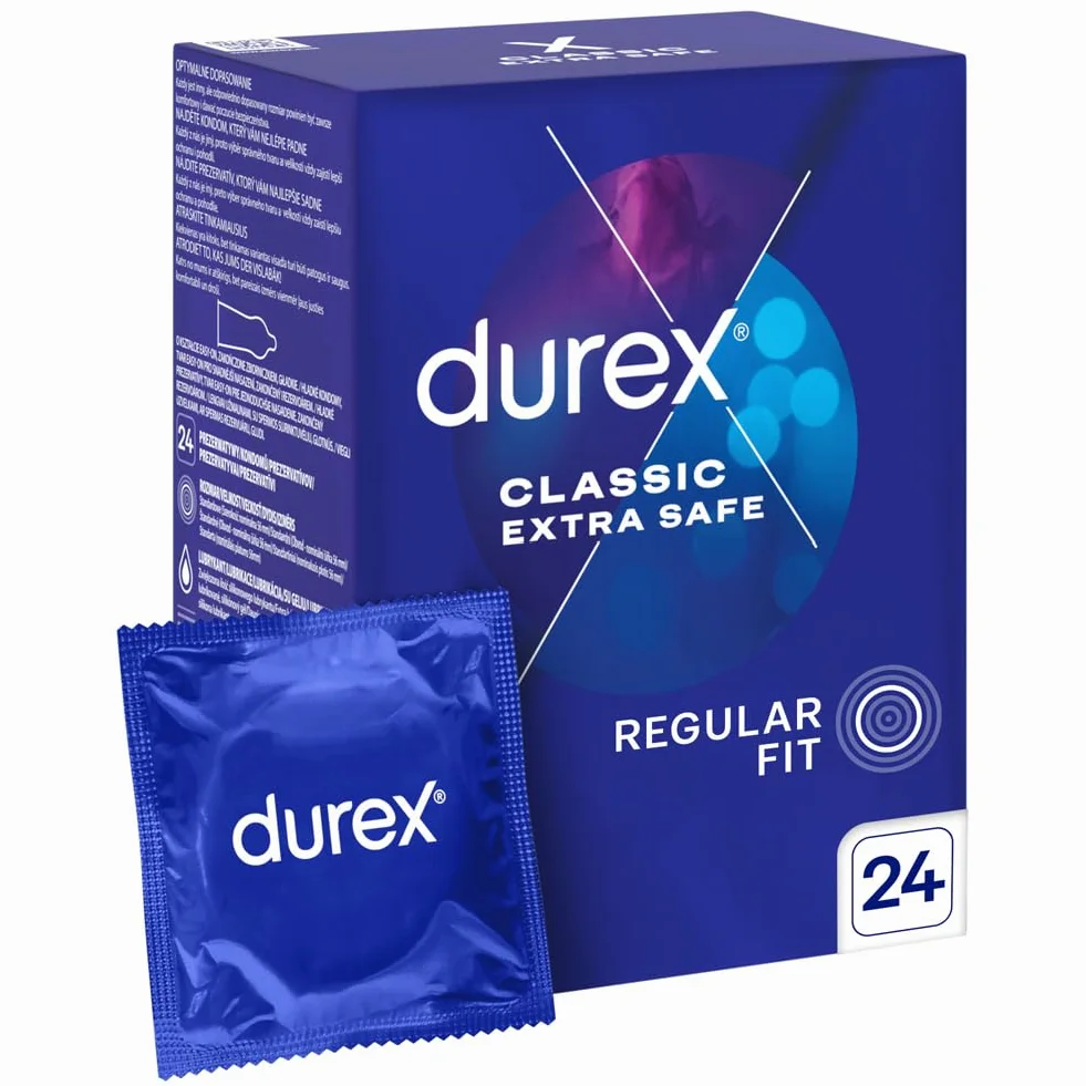 DUREX CLASSIC EXTRA SAFE prezerwatywy z lubrykantem 24 szt.