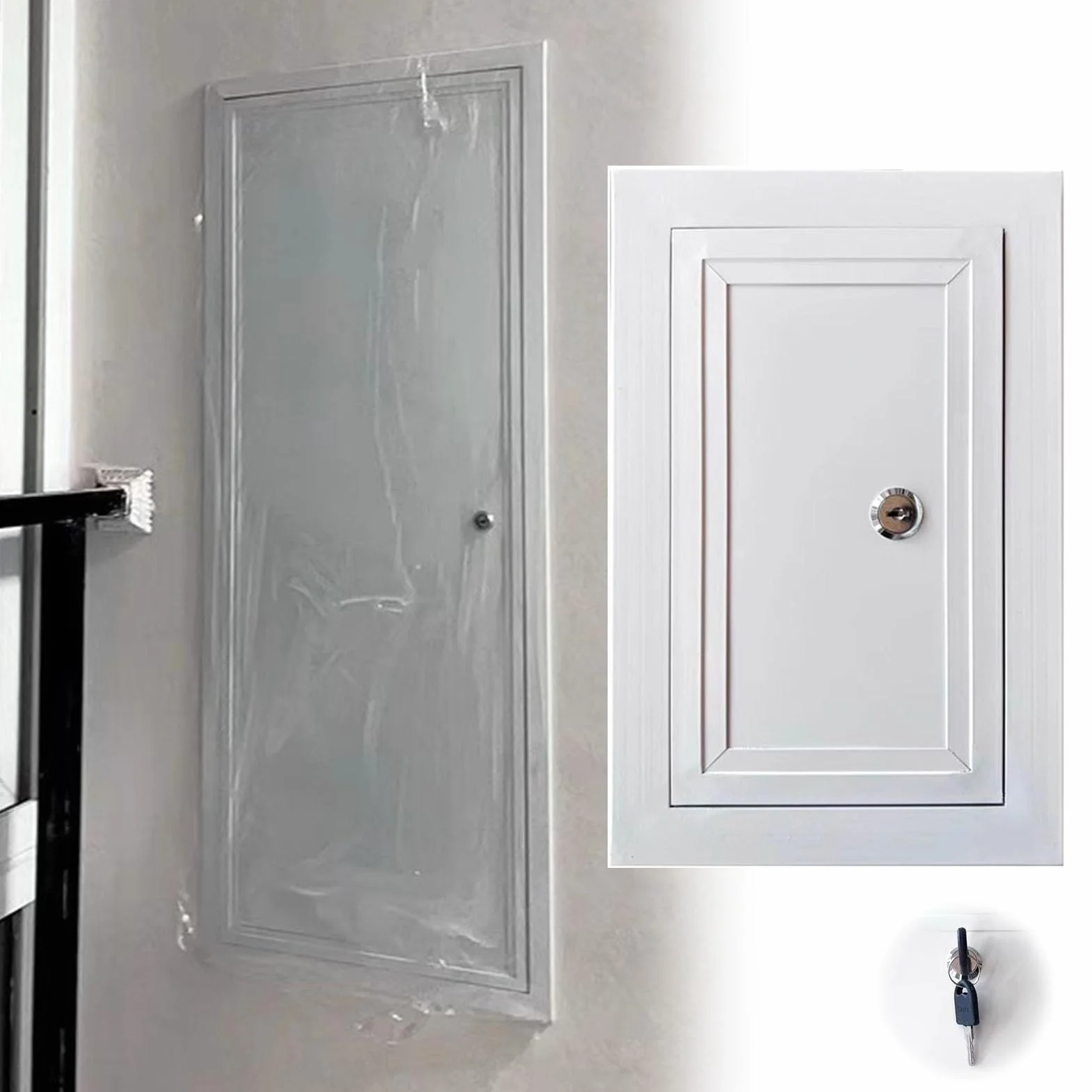 Zamykany panel dostępu do płyt kartonowo-gipsowych – drzwi wejściowe z płyt gipsowo-kartonowych 56 x 94 cm dla łatwej konserwacji, dostęp do ukrytej przestrzeni, trwały, bezpieczny, wiele (550 x 900