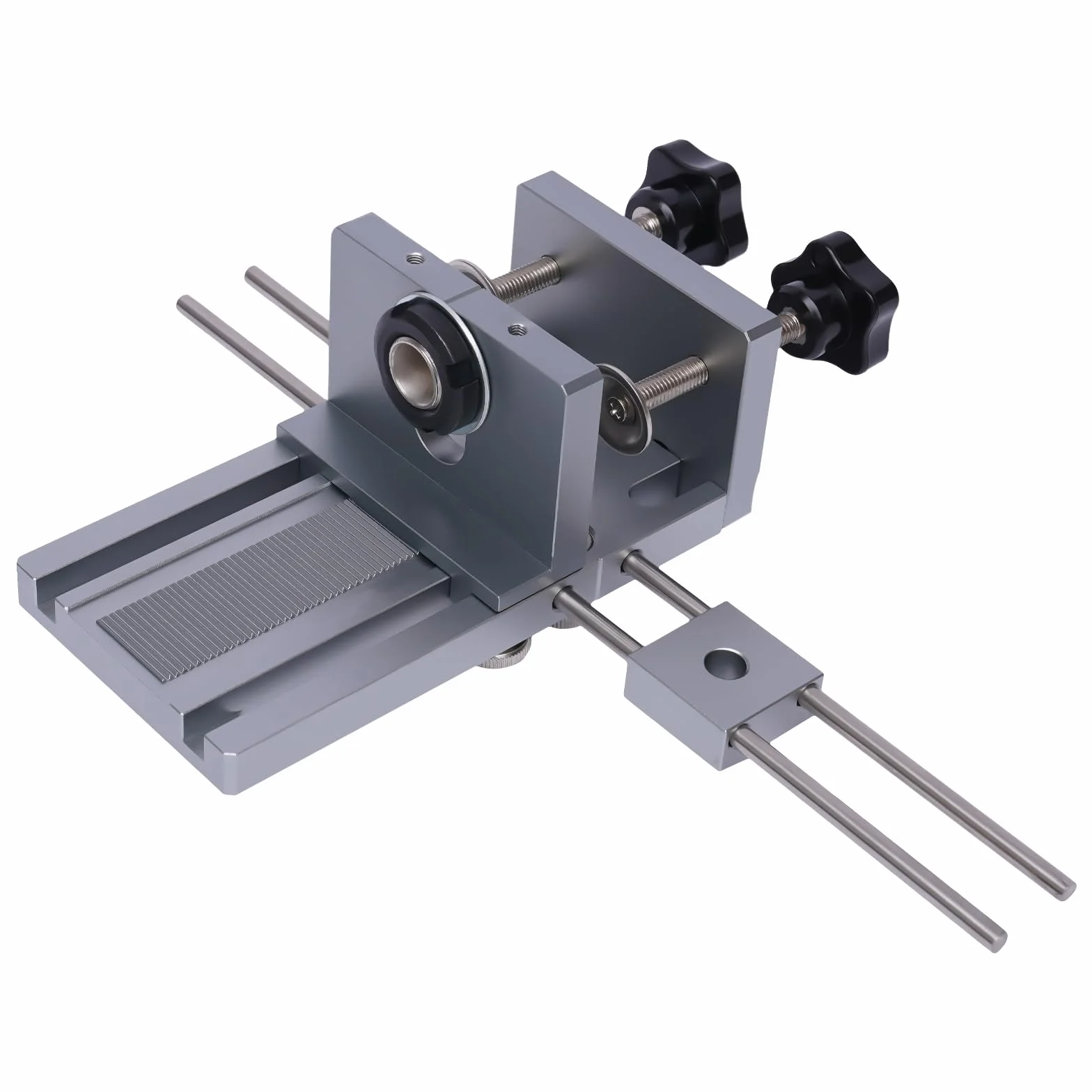 Wysoce precyzyjny szablon do wiercenia otworów z 9 gniazdami (6/8/10 mm) i skalą metryczną, ze stopu aluminium do szafek systemowych 32 mm, budowy mebli, mimośrodów i otworów na kołki