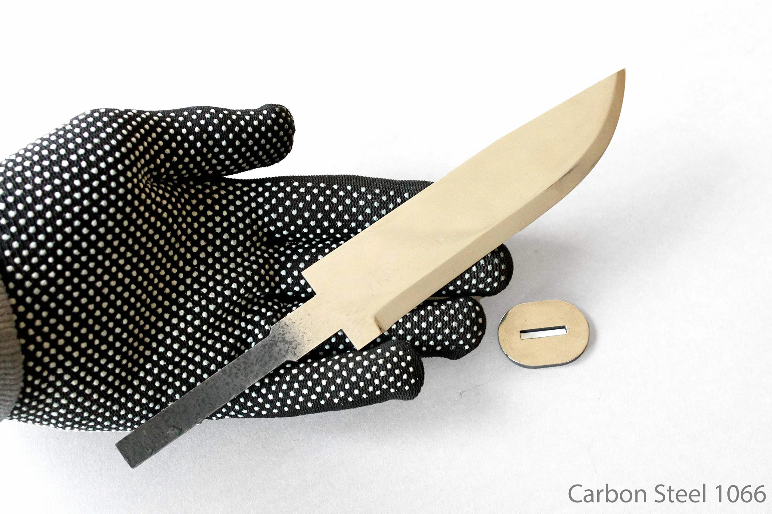 BPS Knives Blank 06 - Pusta klinga do tworzenia noży - Ostrze ze stali węglowej o długości 12 cm - Skandynawska pusta klinga do noży Scandi Grind - Ostrza do tworzenia noży.