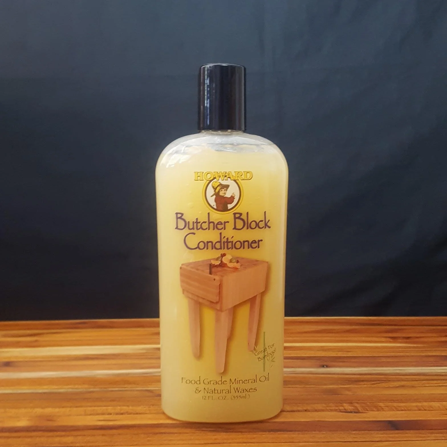Howard Butcher Block odżywka BBC012 chroni drewniane deski do krojenia lub krojenia i powierzchnie blatów kuchennych, 355 ml