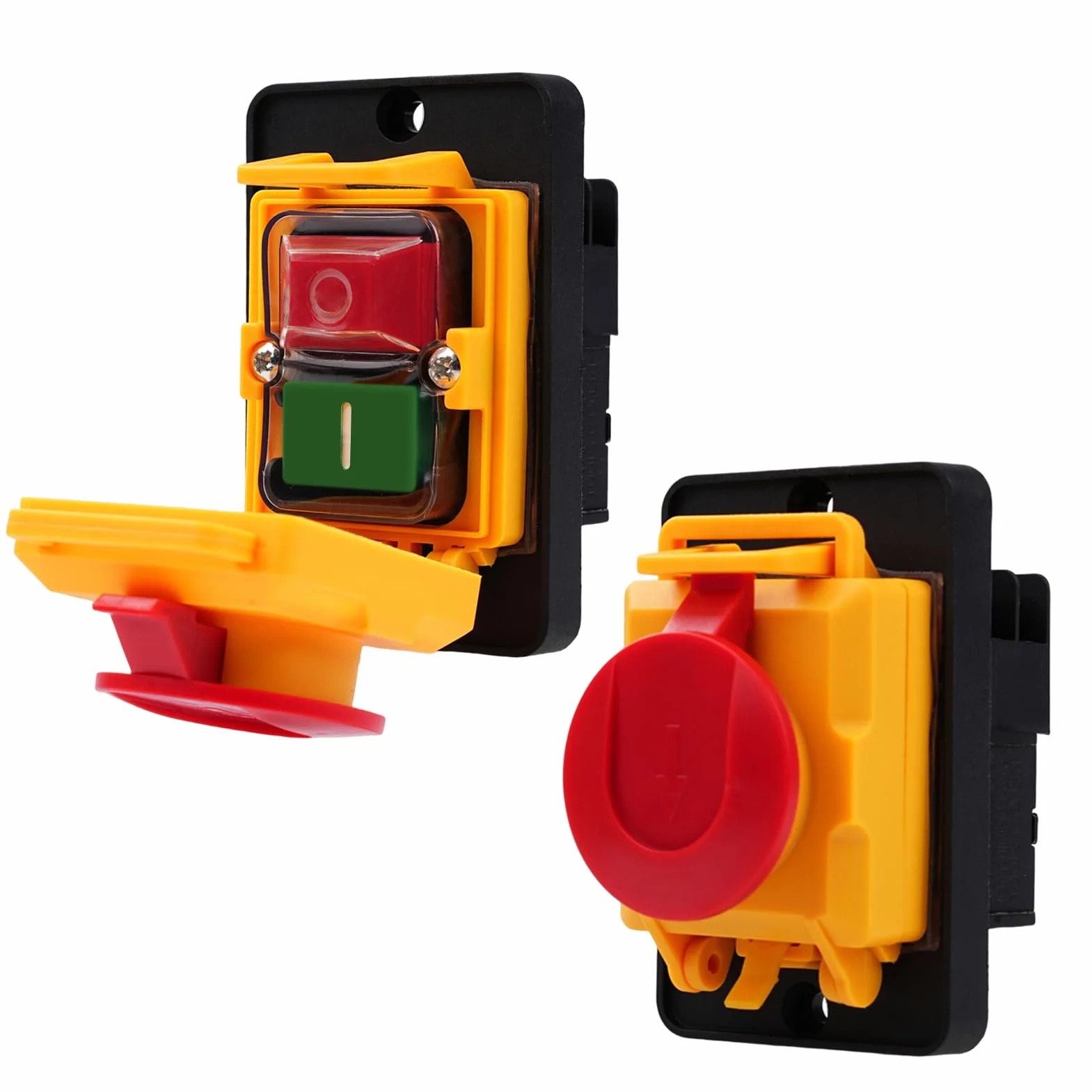 Przełącznik maszynowy KJD22-6 PIN 250 V, 12 A, przełącznik przyciskowy, przełącznik elektromagnetyczny, klasa wodoszczelności IP54, przełącznik do zabudowy, wyłącznik zerowego napięcia