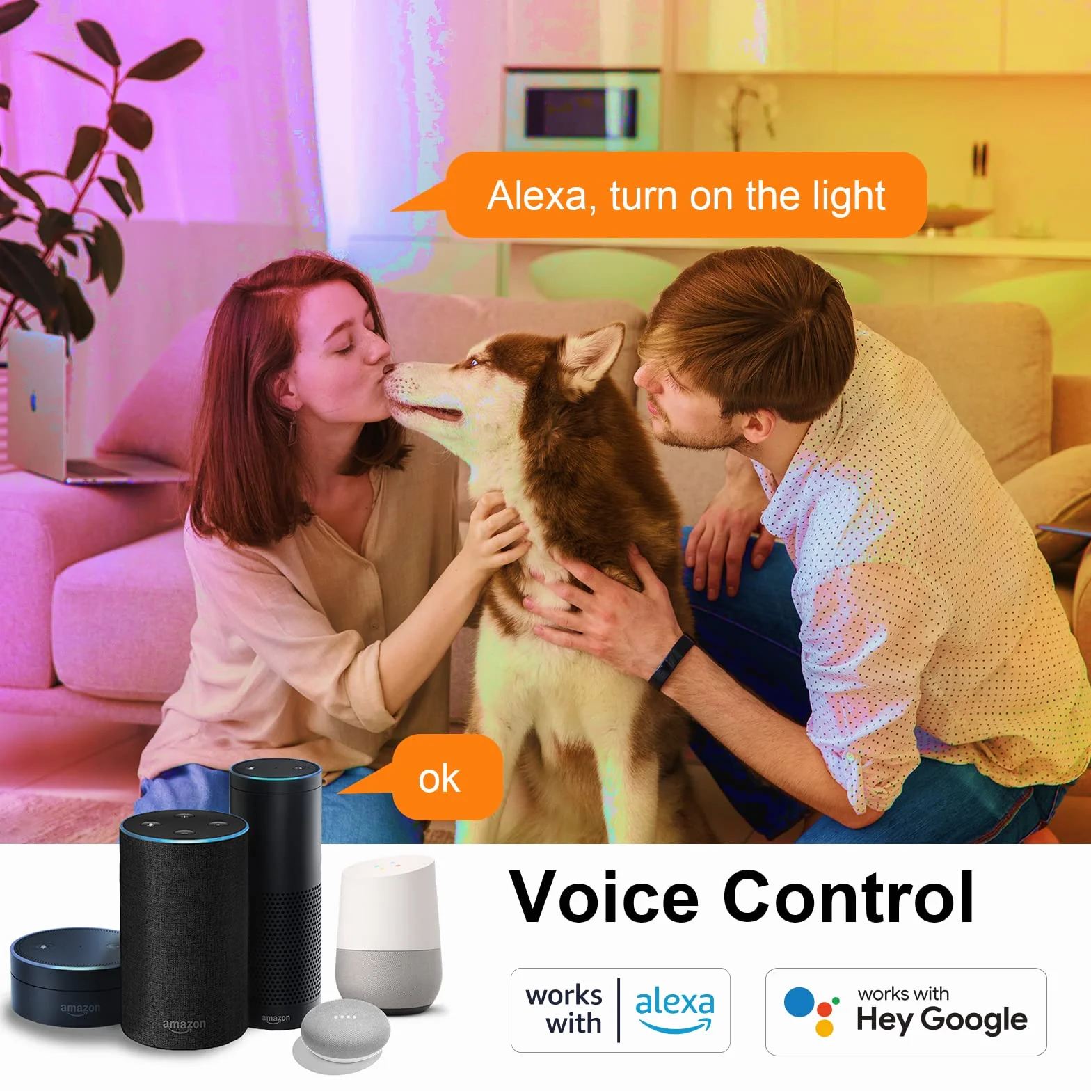 ANTELA E14 Inteligentna żarówka LED WiFi 806 lm, 16 milionów kolorów, ciepłe zimne światło 2700 do 6500 K, kompatybilna z Alexa i Google Home, żywotność 15000 godzin, 4 szt
