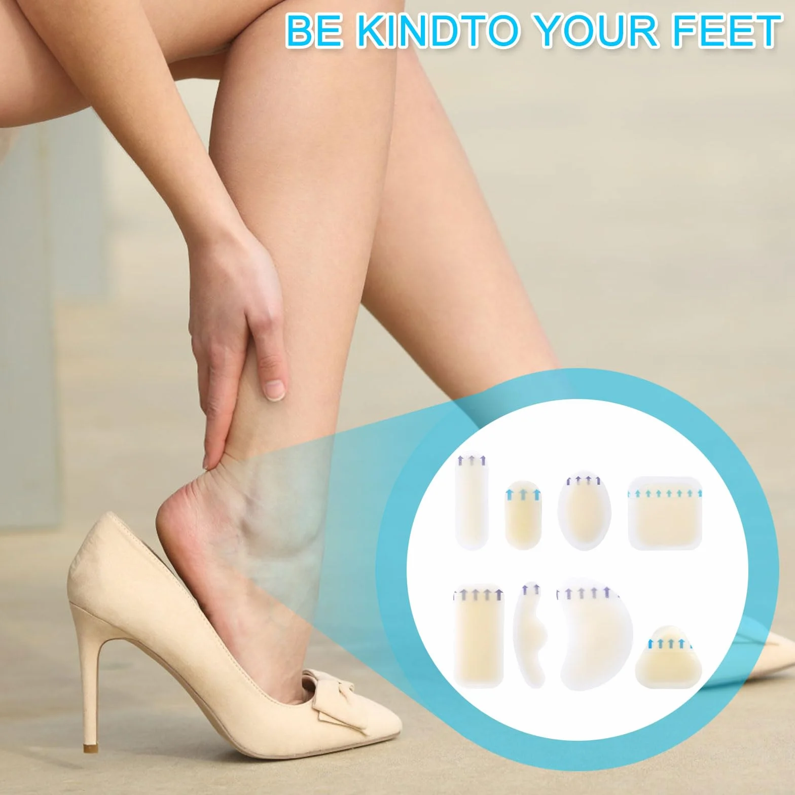 Plastry hydrokoloidowe na pęcherze pięty 32 sztuki