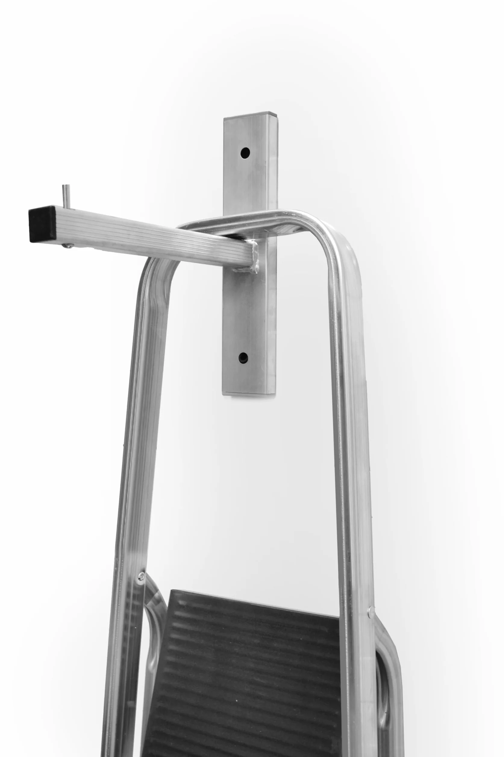 DRABEST Uchwyt do Drabiny Ścienny Aluminiowy 2 Sztuki Nośność 80 kg Odporny na Warunki Atmosferyczne