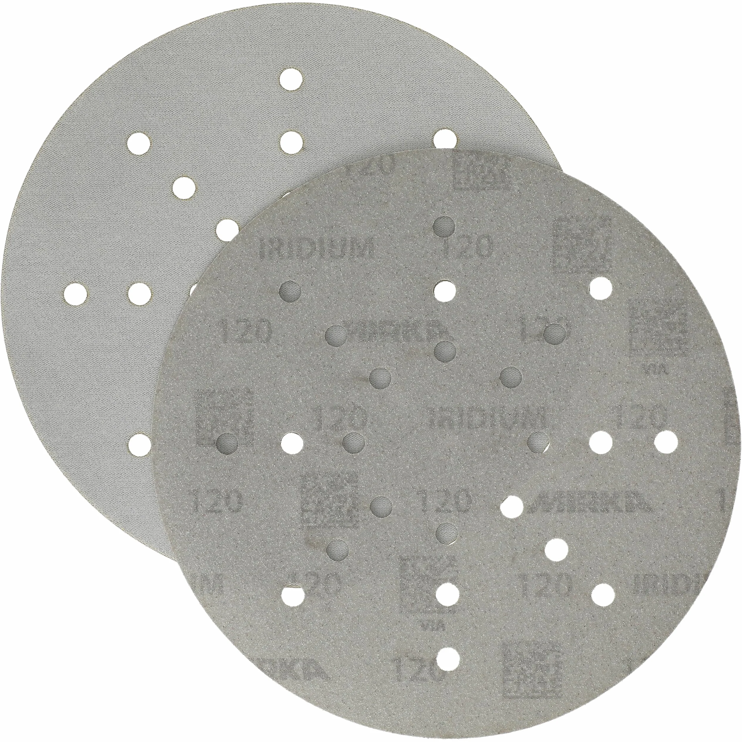 Mirka papier ścierny Iridium 225 mm 24 otwory rzep P120 25 szt | Do szlifierek do suchej zabudowy szlifowanie farb szpachli podkładów drewna stali materiałów mineralnych