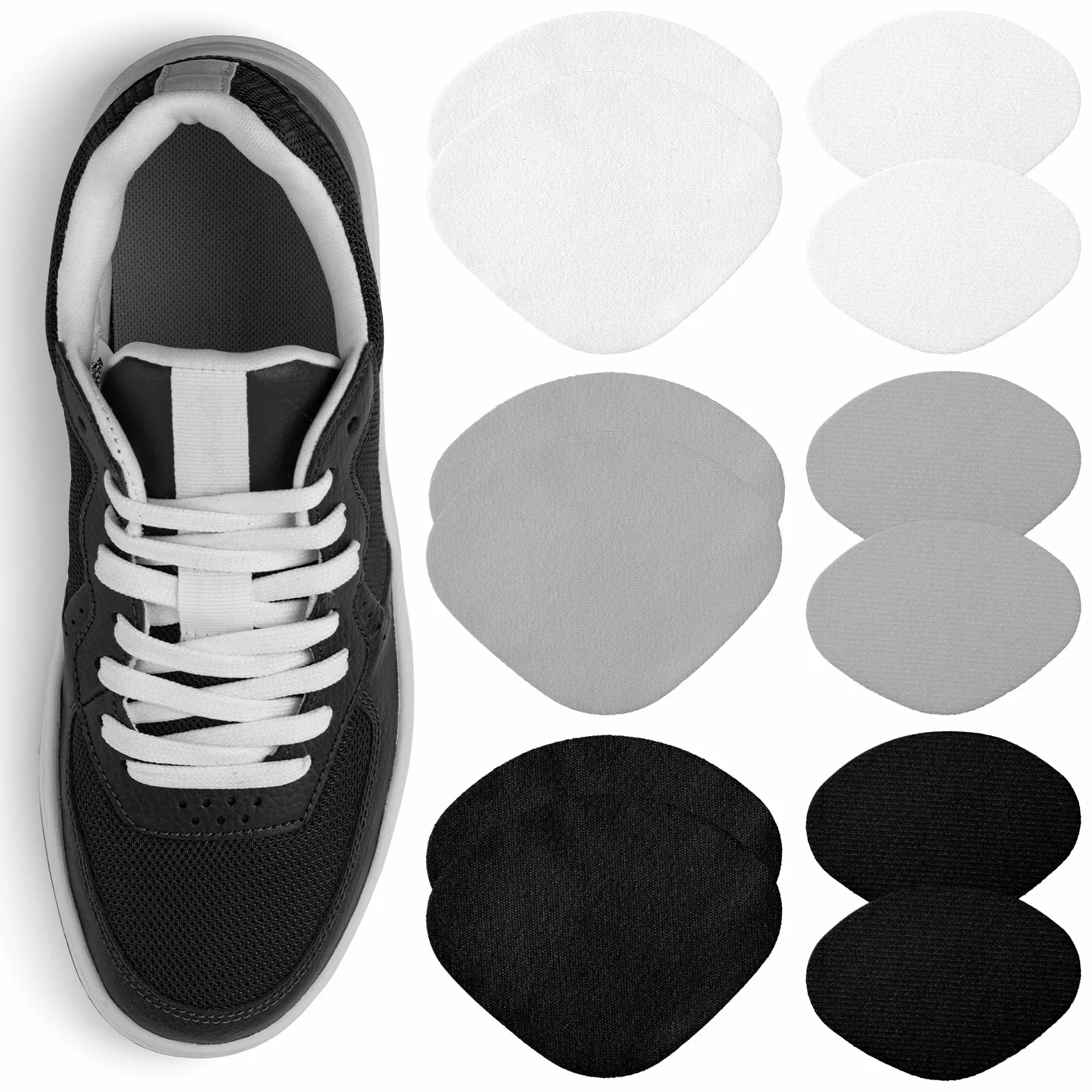 Samoprzylepne łatki do naprawy butów sneaker, ochrona pięty, 6 par