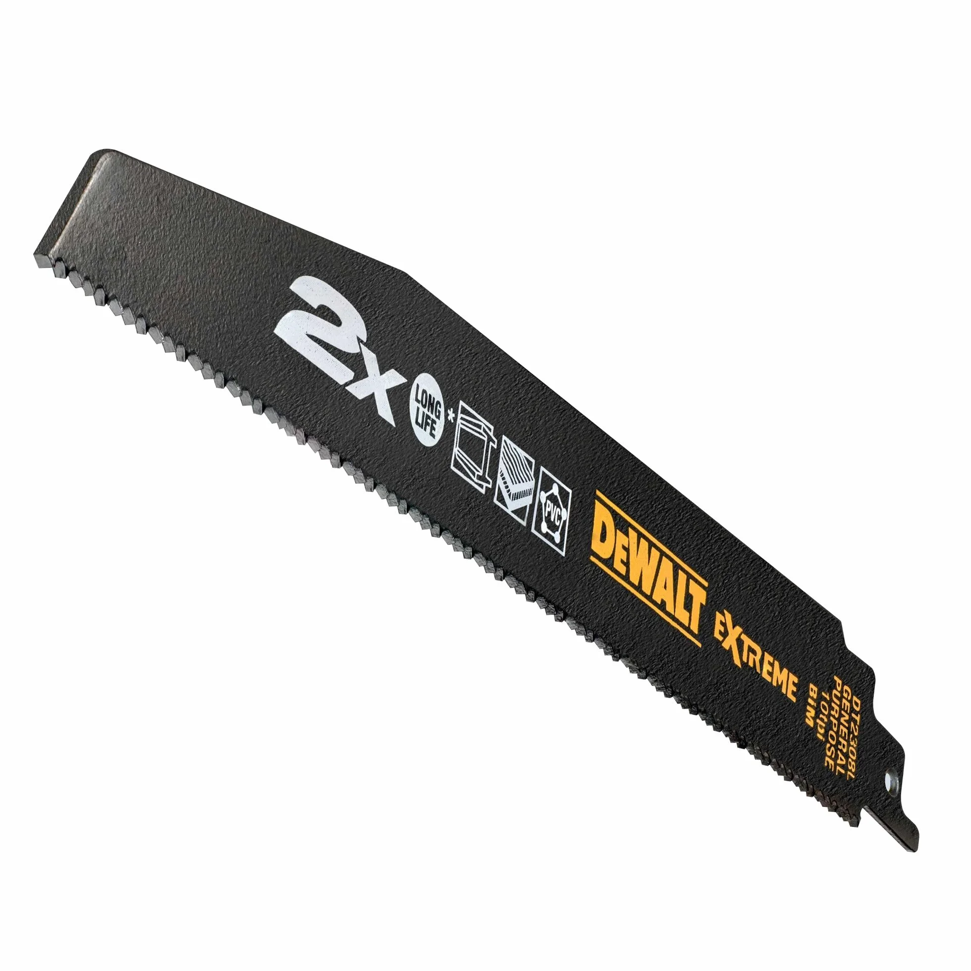 DEWALT Nowoczesny Brzeszczot sable bi-metal Extreme 2x demolición 228mm - 1 mm (5 elementów) dla profesjonalistów i majsterkowiczów do pracy profesjonalnej 228mm 1 mm