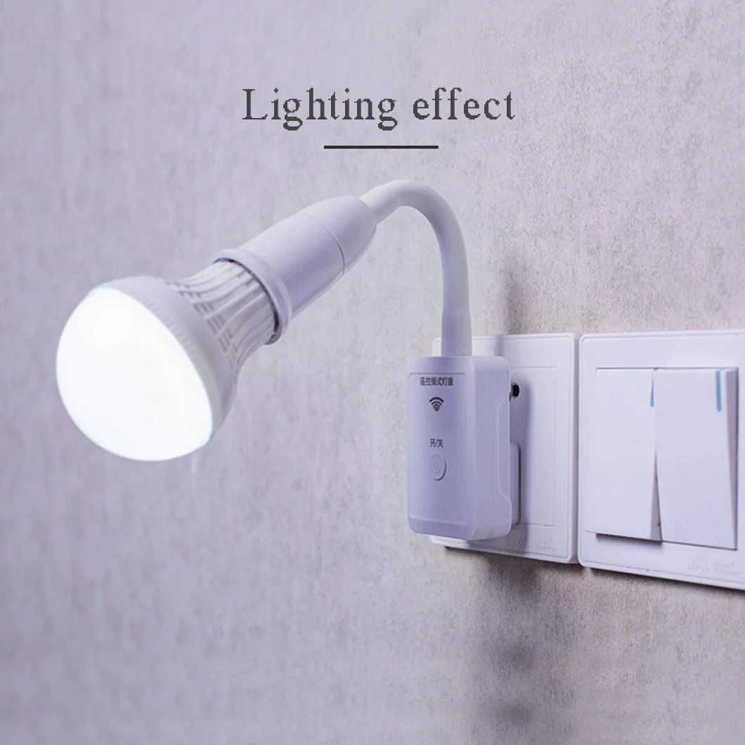 Inteligentny pilot zdalnego sterowania E27 lampa wtykowa adapter do sypialni elastyczna lampa ścienna typ UE wtyczka LED lampa ścienna adapter do gniazdka