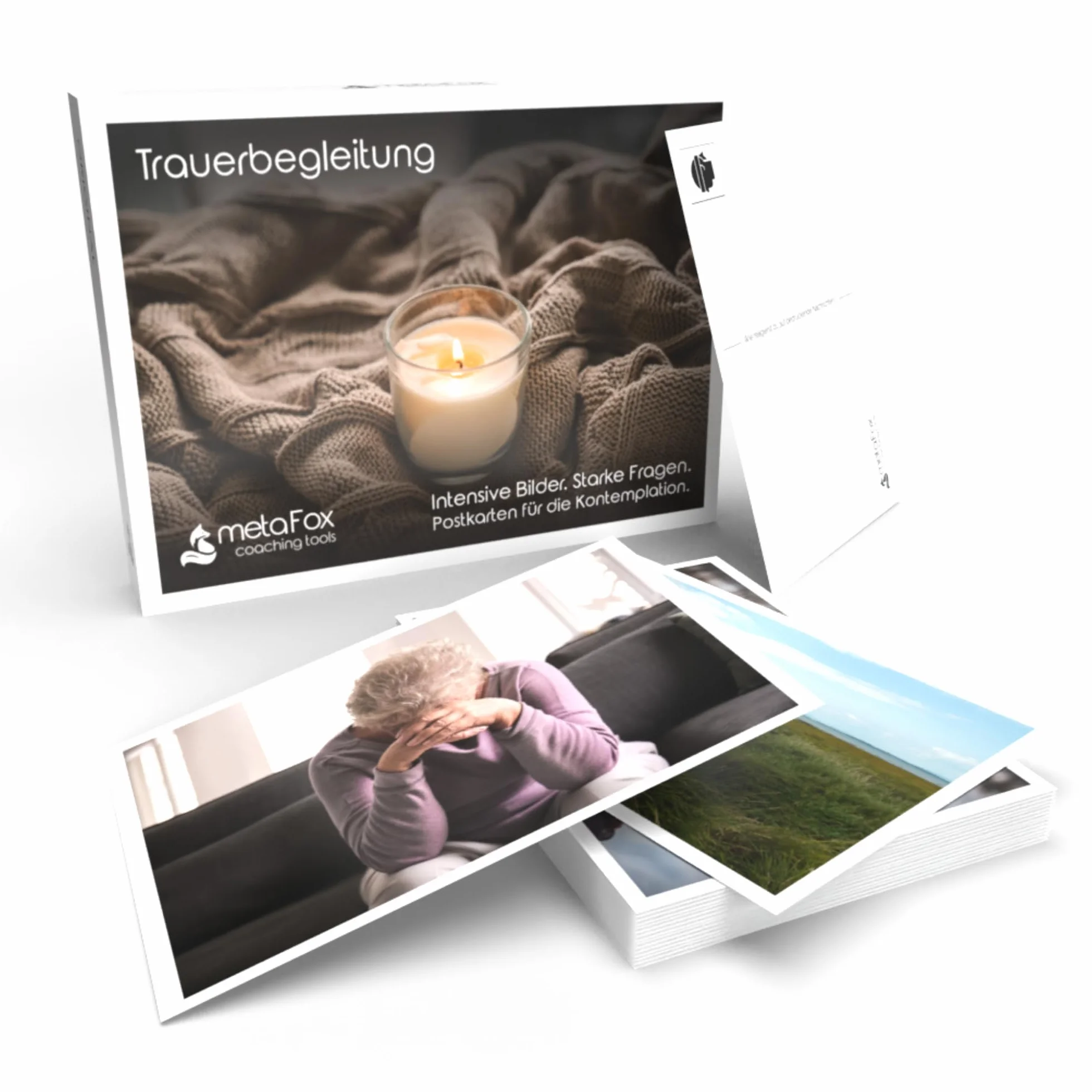metaFox - "Navigating Grief" – 52 karty coachingowe do coachingu, dyskryminacyjnych momentów – zastosowanie jako materiały coachingowe, karty terapeutyczne dla doradców i terapeutów
