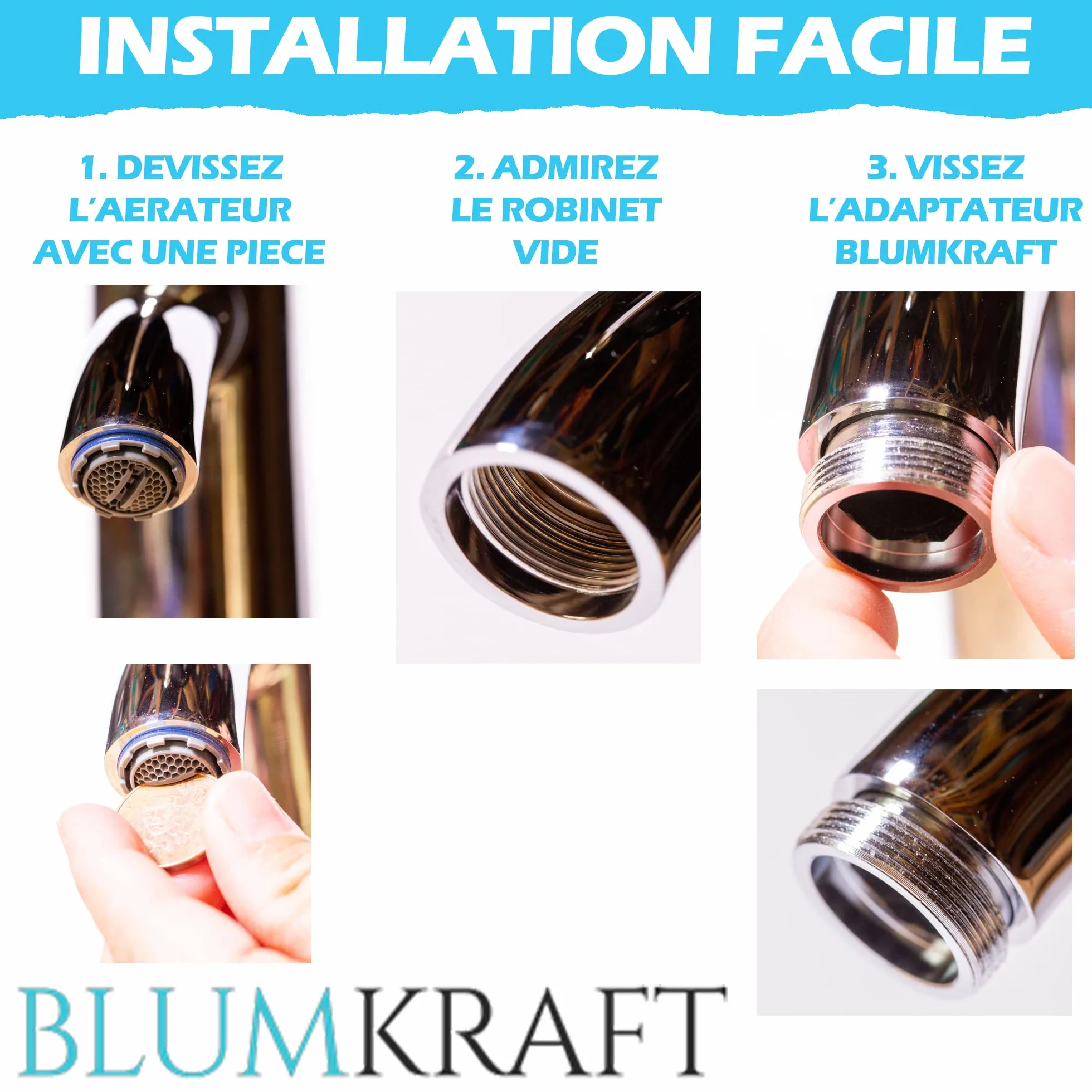 Adapter miksera M18.5 - M22 do baterii kuchennych i łazienkowych IKEA oraz GROHE, Neoperl TJ, filtr BRITA
