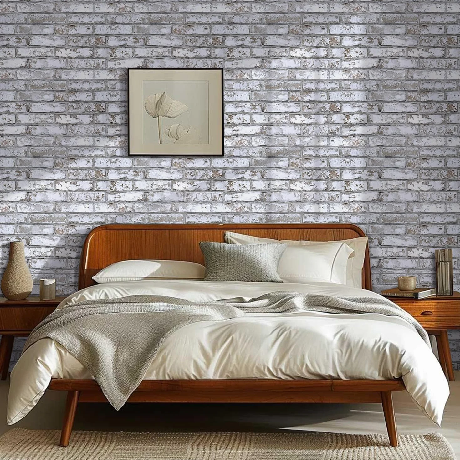 Commomy 12 sztuk paneli ściennych 3D samoprzylepne o wyglądzie kamienia, 58 x 30 cm, panele ścienne z płyt z tworzywa sztucznego, wodoodporne, dekoracja wnętrza do salonu, kominka, kuchni, sypialni