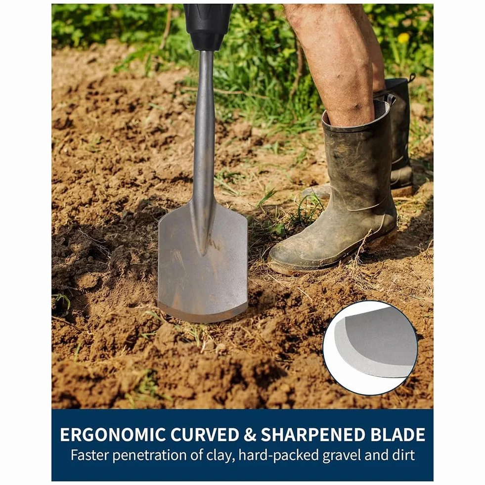 Wytrzymałe wiertło SDS Max Clay Spade Drill Bit 4 1/5.1 cm x 43 cm. Stalowa łopatka do zaprawy Załącznik Rozszerzone narzędzie do mieszania cementu