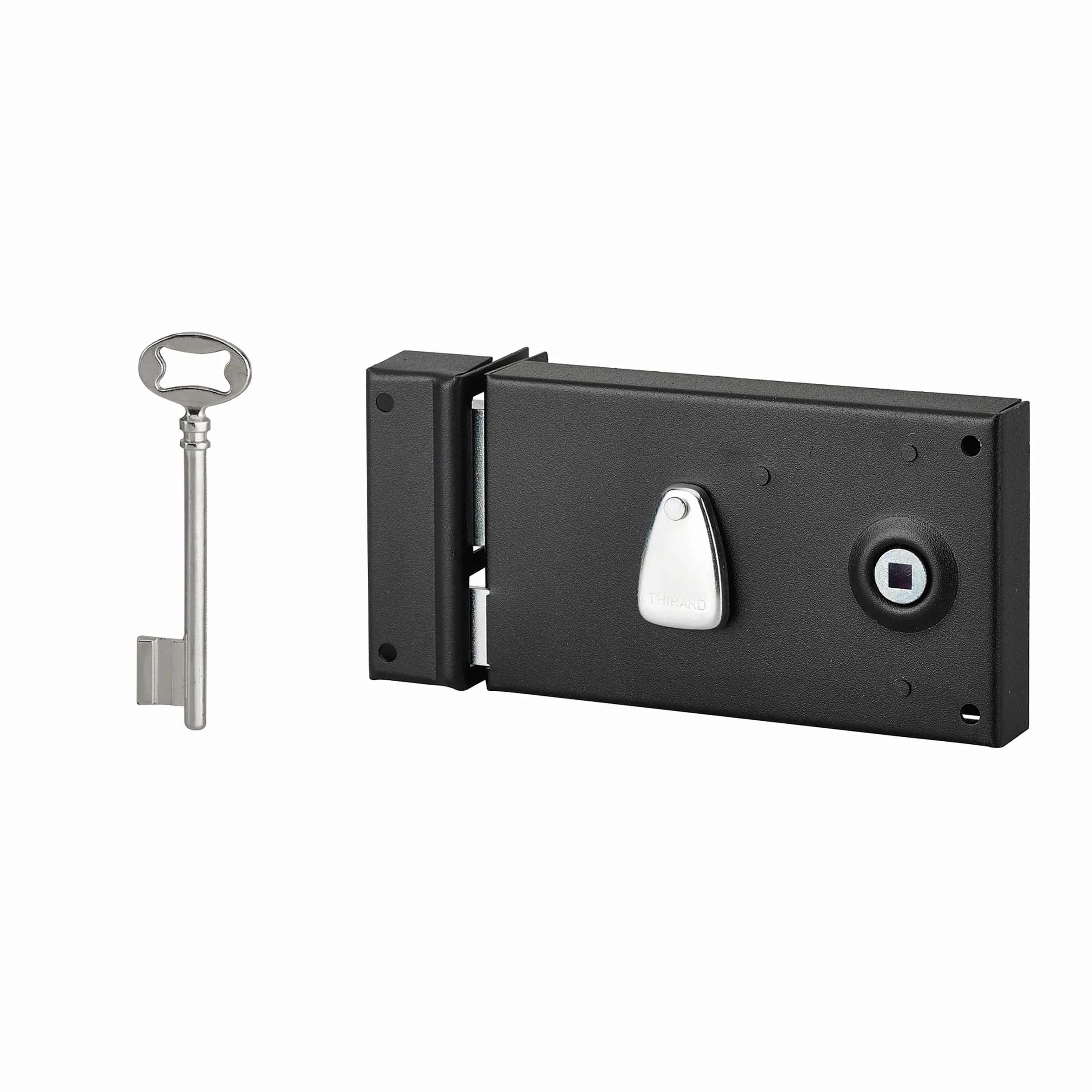 Deadbolt Lock Poziomy Thirard T 1/2-Black-Left szer. x wys. 82 x 140 mm