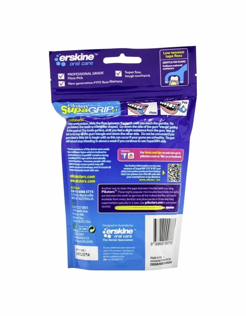Piksters Monofilament Supagrip Flosser i wykałaczka, 50 sztuk