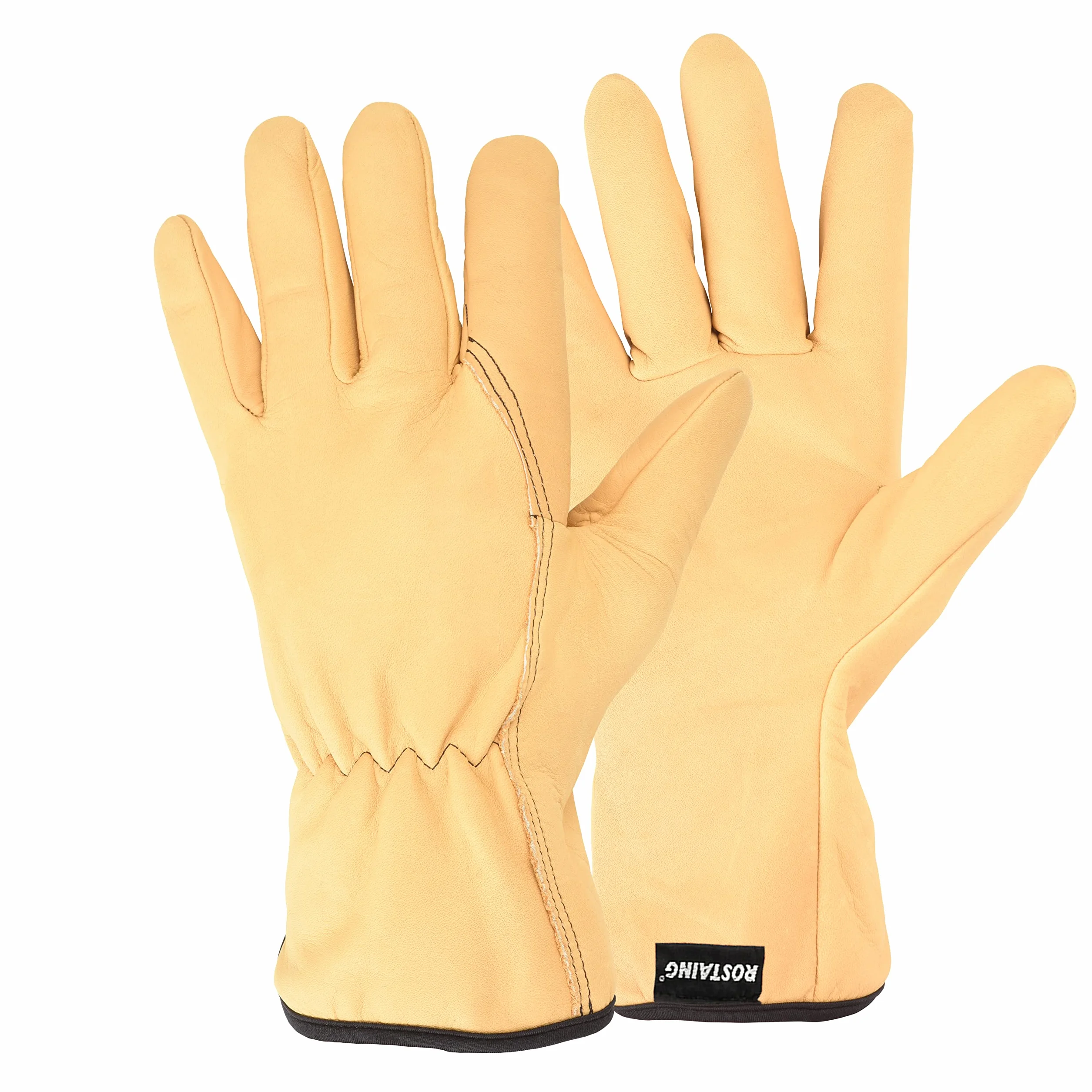 Rostaing TRADITION-IT09 Gants de Jardinage 100% Cuir Tanné En France Hydrofuge Grande Longueur Tradition Taille 09 rękawiczki, beżowe, 9