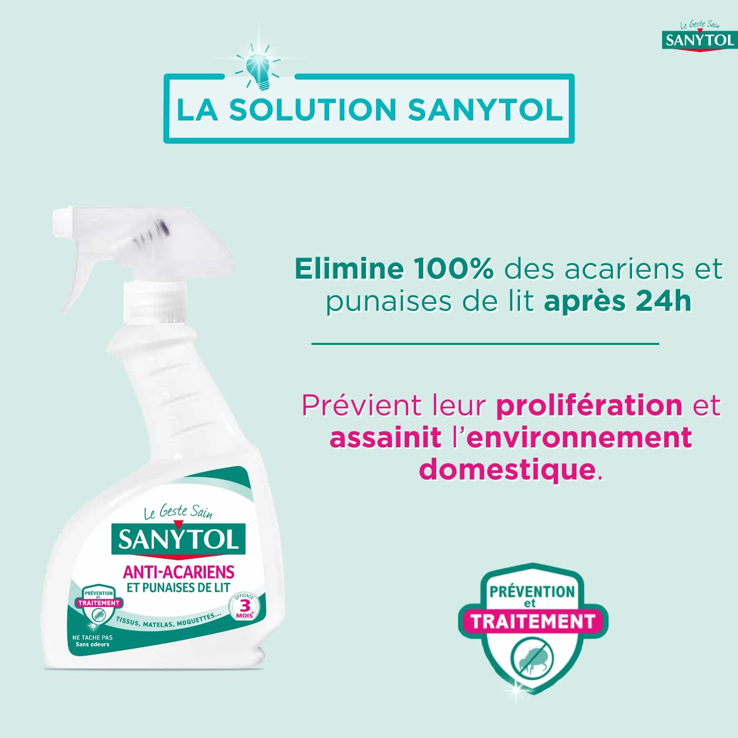 Spray przeciw roztoczom SANYTOL 300 ml