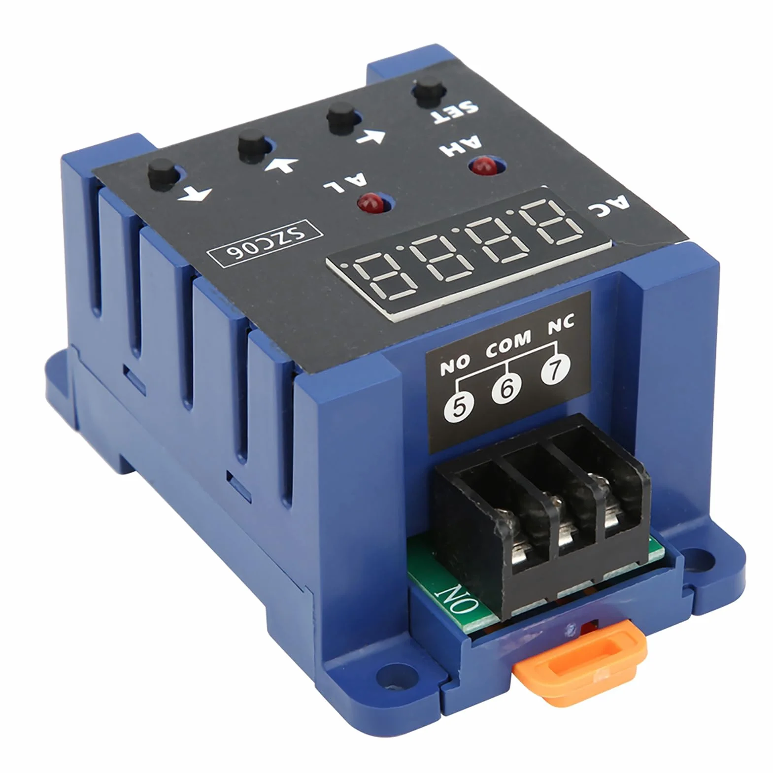 Cyfrowy amperomierz AC elektryczny SZC06 AC110‑220V 0,3‑50A zakres pomiarowy górna dolna granica przekaźnik opóźnienia alarmu (50A)