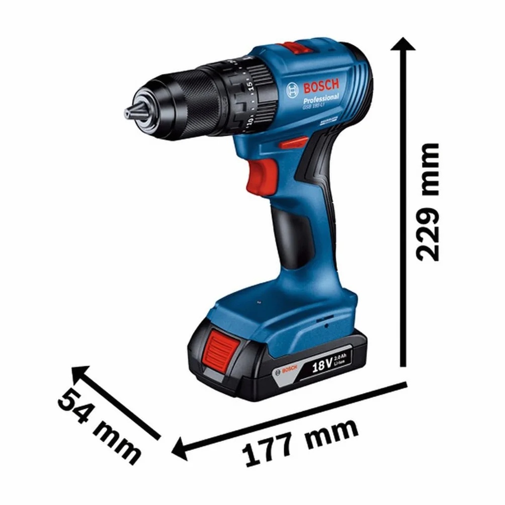 Bosch Professional system 18V: akumulatorowa wiertarko-wkrętarka udarowa GSB 18V-45 (3 akumulatory ProCORE18V 4.0Ah, ładowarka GAL 18V-40, walizka L-Case)
