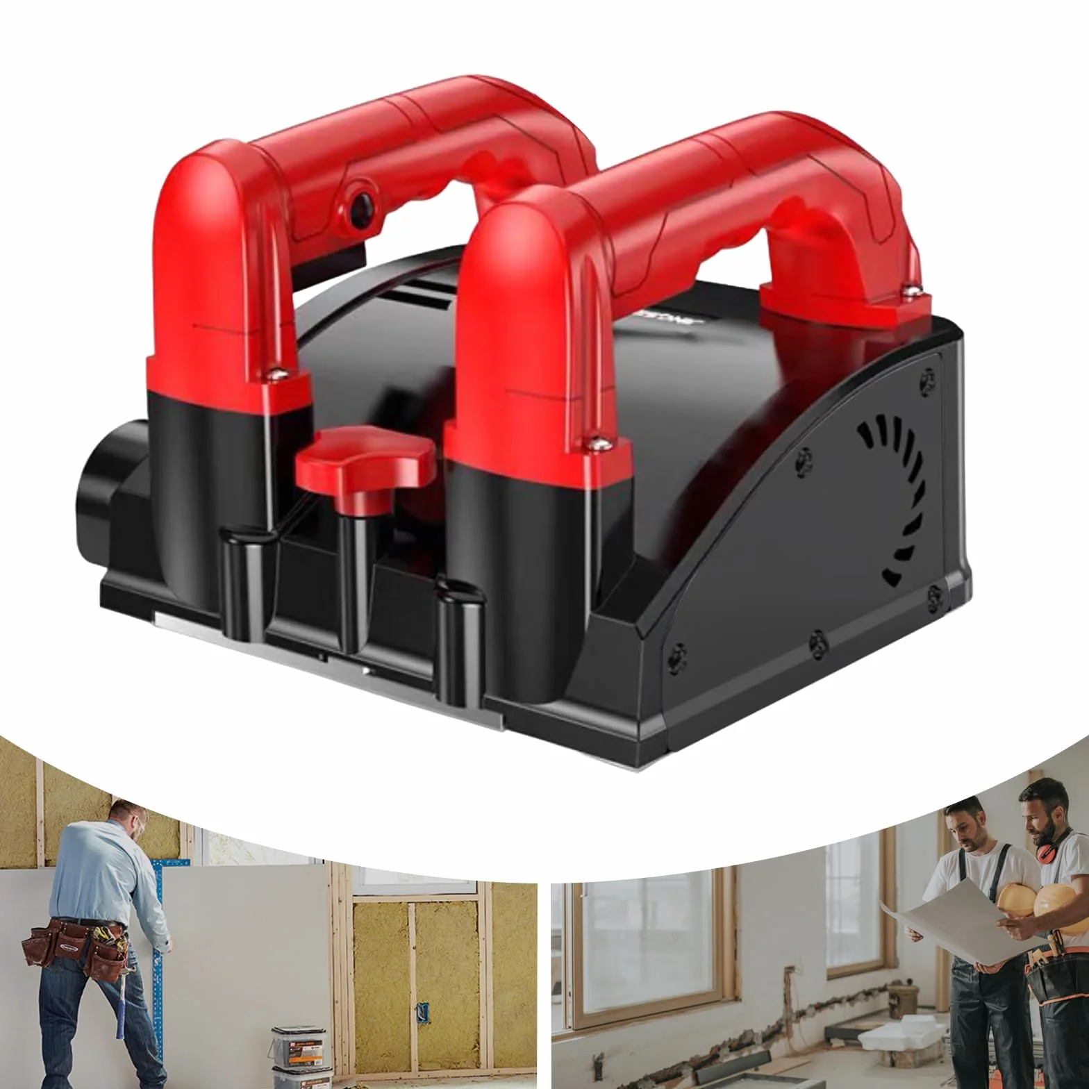 Szlifierka do płyt gipsowo-kartonowych, 1200 W, szlifierka do betonu 1000-4000 obr./min, szlifierka do ścian i sufitów, 16 cm, w zestawie kabel zasilający 4 m do betonu, jastrychu i kleju do płytek