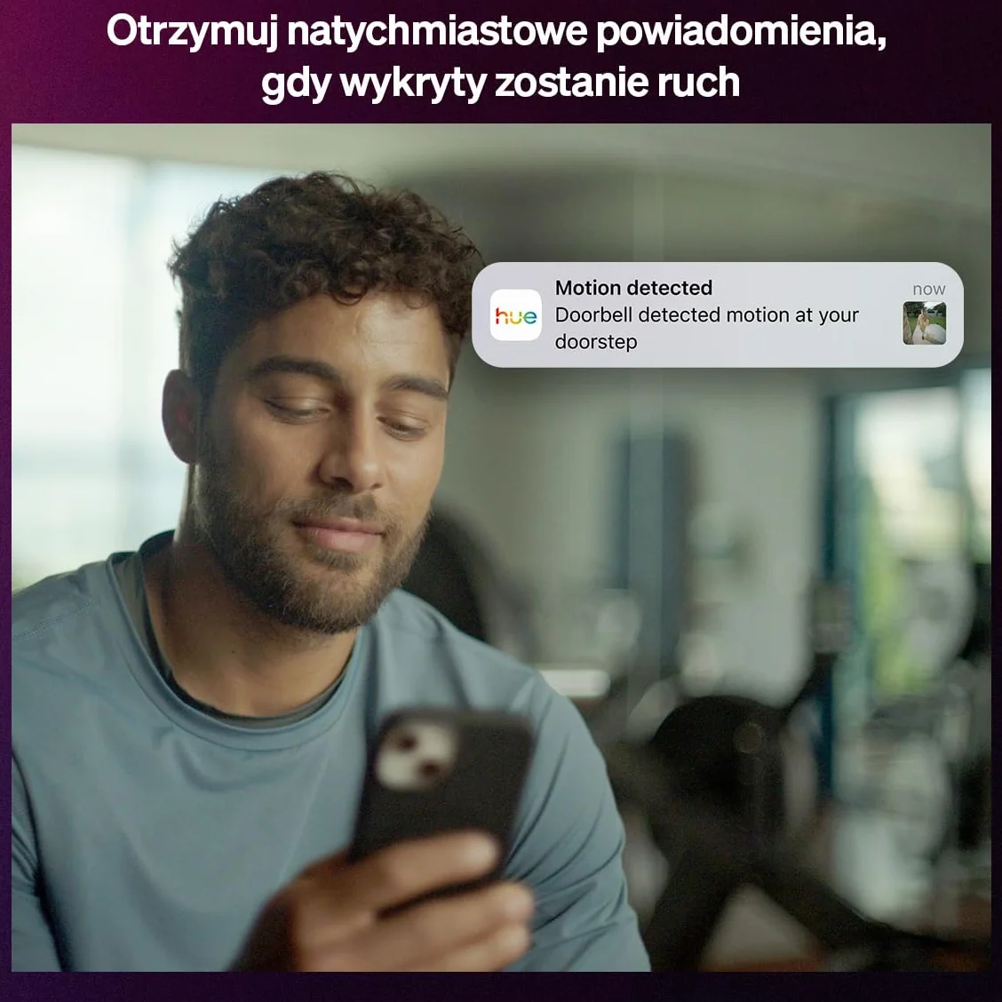 Philips Hue Secure Inteligentny dzwonek wideo, 2K, szeroki kąt, powiadomienia, integracja z oświetleniem Hue, rozmowa dwukierunkowa, realistycznie oddane kolory, noktowizor, czarny