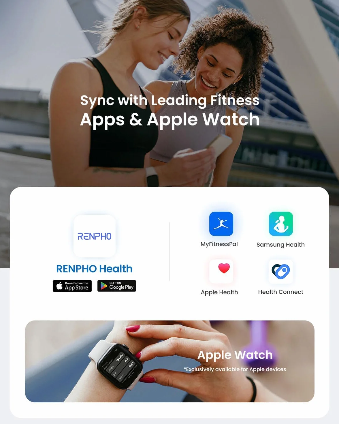 RENPHO Cyfrowa waga łazienkowa z funkcją Bluetooth do analizy tkanki tłuszczowej, BMI, masy mięśniowej, białka, BMR