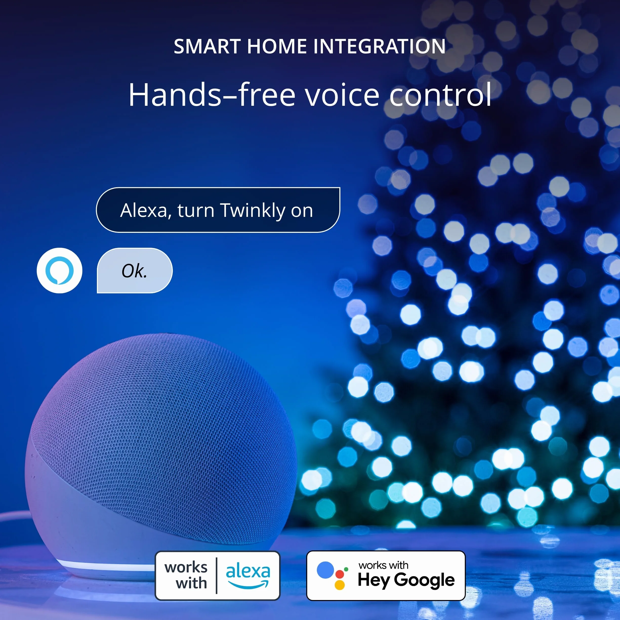 Twinkly Struny USB-C Pearls 100 diod LED RGB świąteczne lampki kompatybilne z Alexą Google Home 6 m