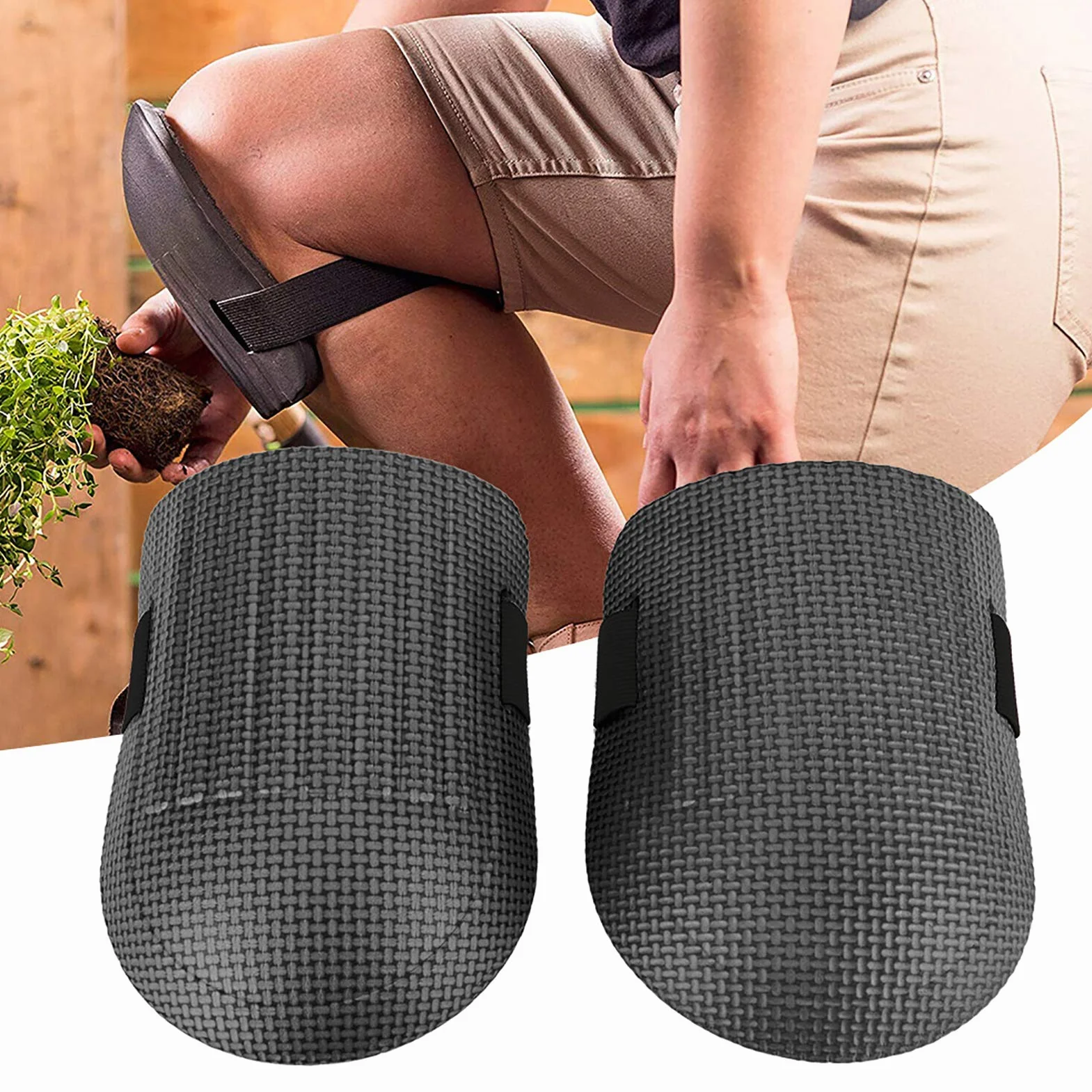 Ochraniacze na Kolana EVA do Klęczenia Ogrodnictwo na świeżym Powietrzu 1 para (BLACK)