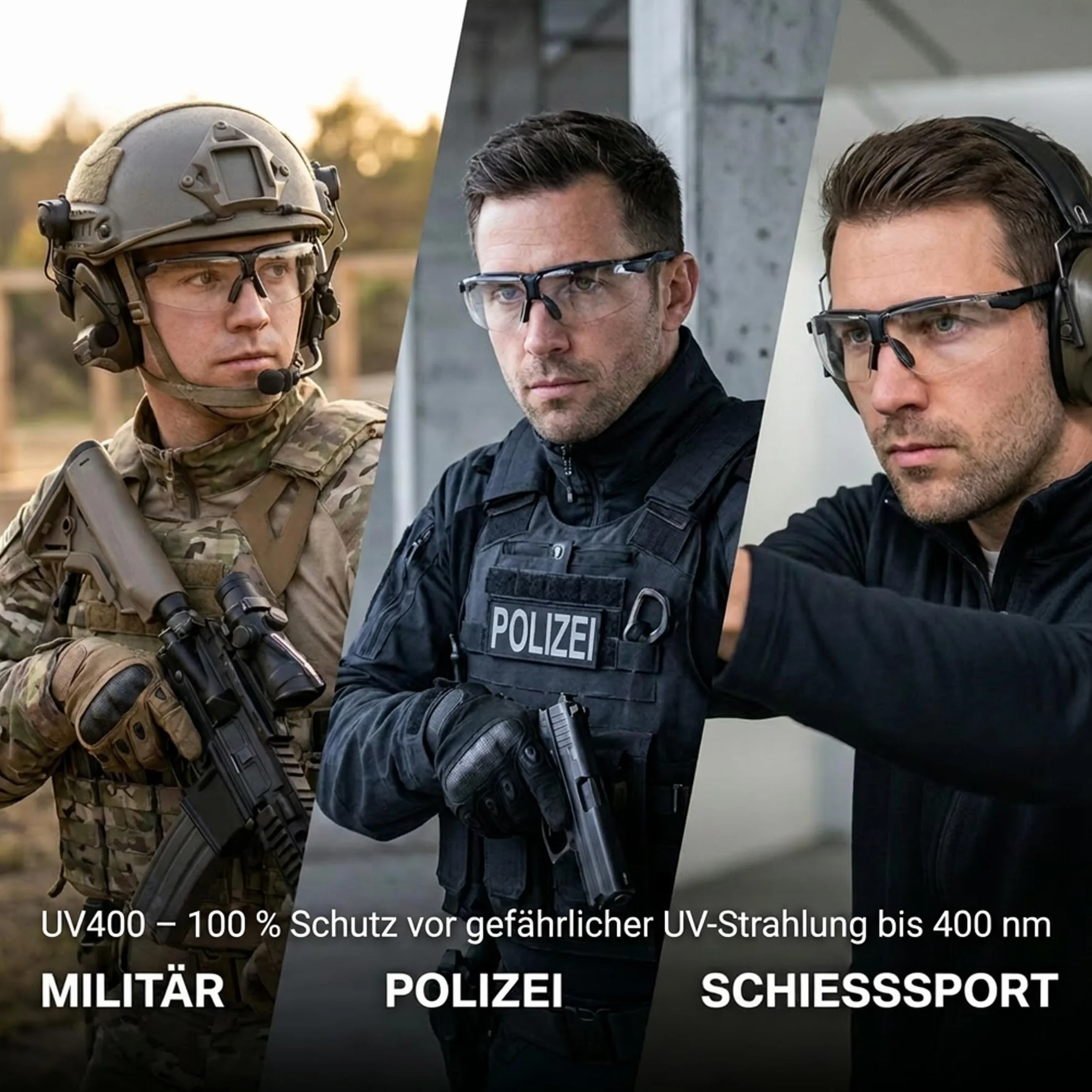 Uvex i-3 tactical zestaw okulary ochronne na polowanie odporne na uderzenia 2 wymienne szybki przyciemniane przezroczyste odporne na zaparowanie