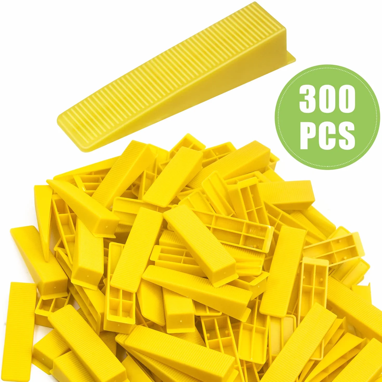 Kliny do systemu poziomowania płytek, 300 szt. klinów do poziomowania płytek wielokrotnego użytku do 1/20.3 cm, 1/30.5 cm, 1/40.6 cm, 1/81.3 cm podkładki dystansowe i klipsy do systemu poziomowania