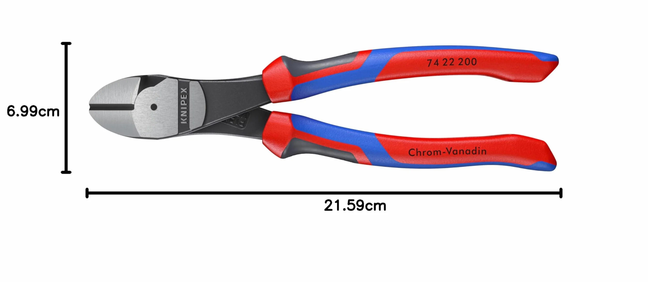 KNIPEX Szczypce tnące boczne z rękojeściami Comfort 200 mm, 74 22 200