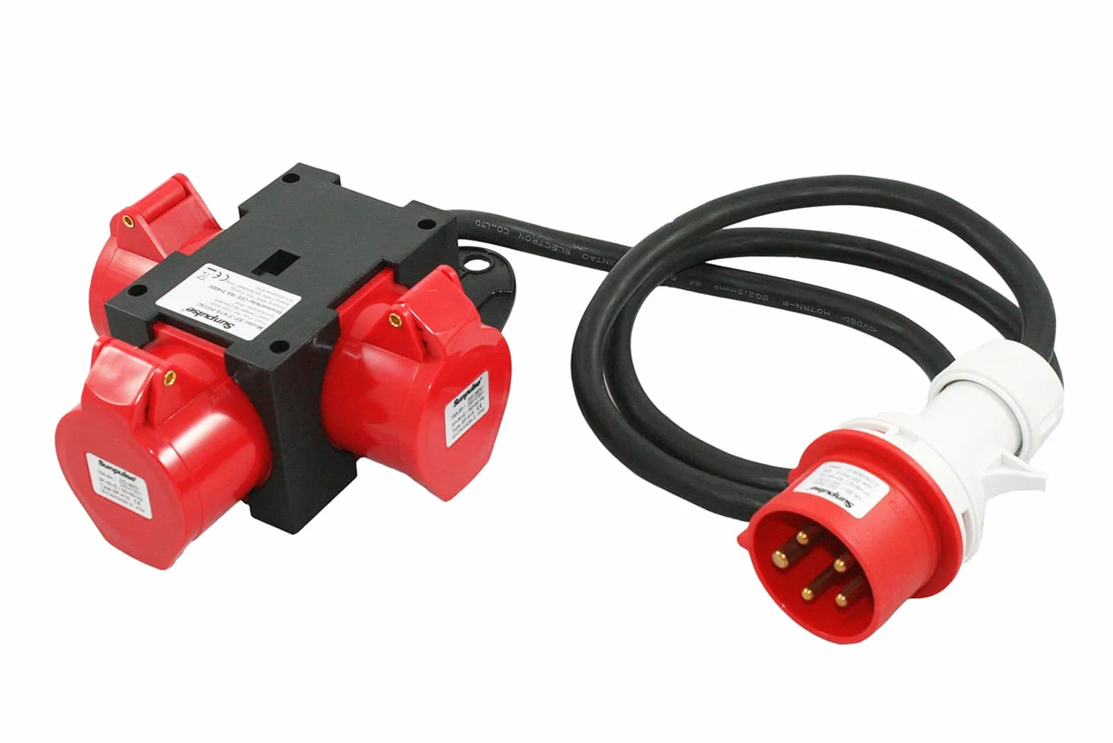 91445 CEE Adapter 16A 400V 3 X 16 A rozdzielacz mocy zużywanej na placu budowy