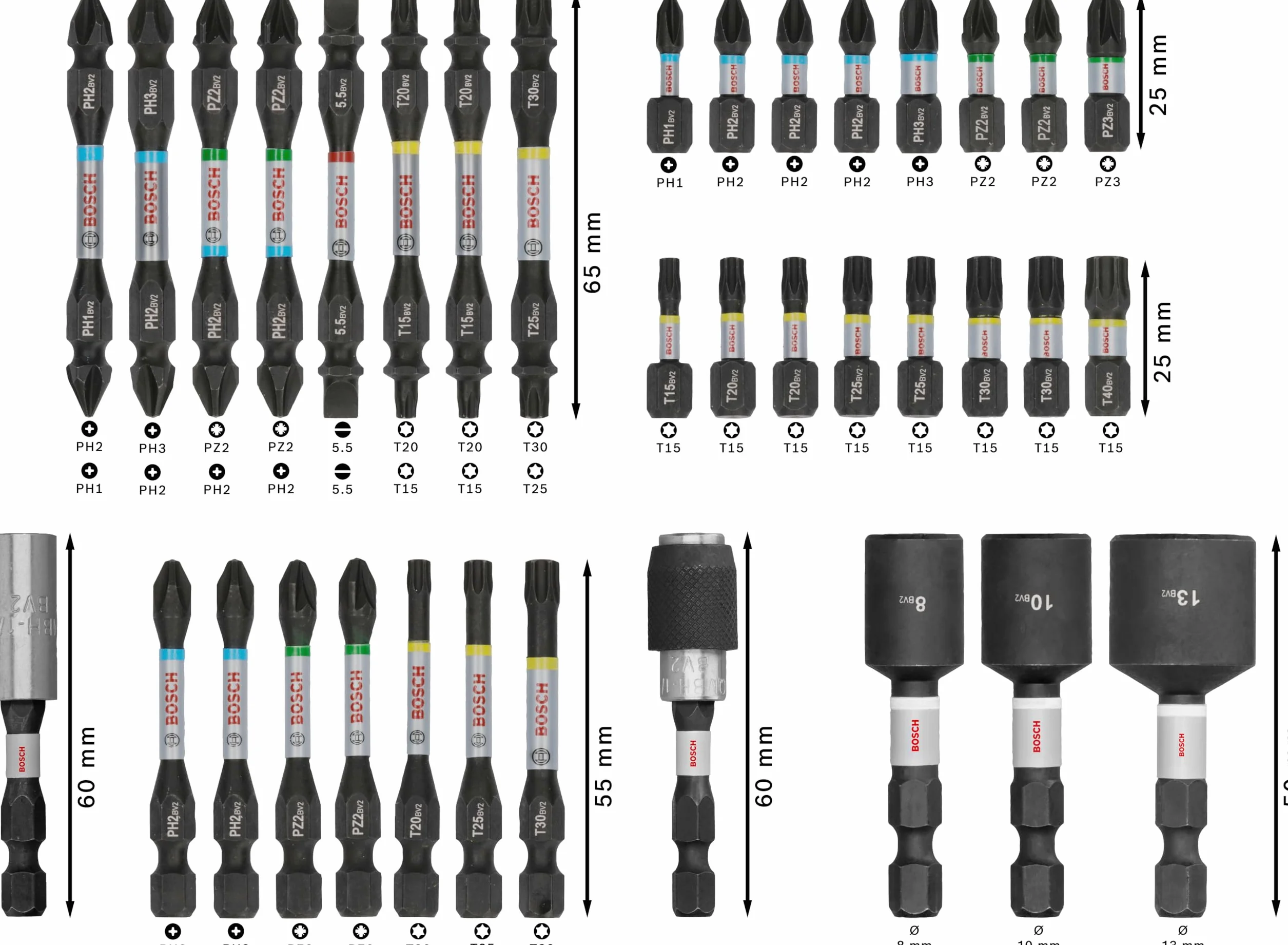Bosch 36 x PRO Impact Set, 36-częściowy (200 x 107 mm, profesjonalne akcesoria śrubokręt, śrubokręt)