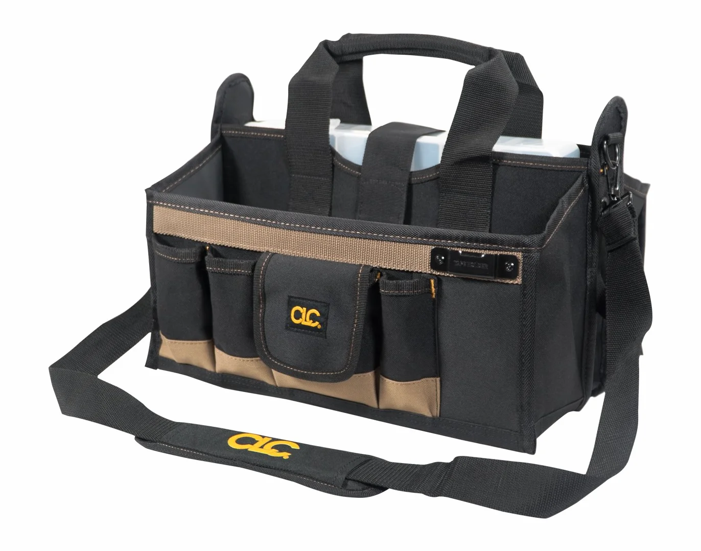 CLC Custom Leathercraft 1529 16 cali. Torba na narzędzia z tacą środkową, 16 kieszeni